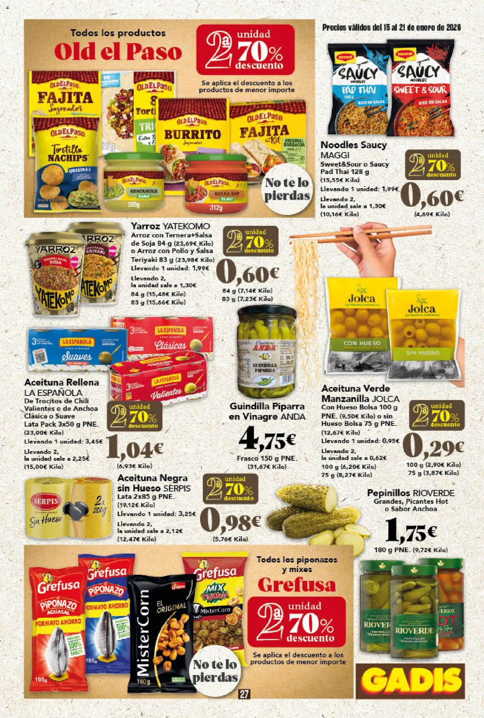 Gadis - folleto │ válido desde el 15.01.2026 | Página: 27 | Productos: Arroz, Sazonador, Bolsa, Anchoa