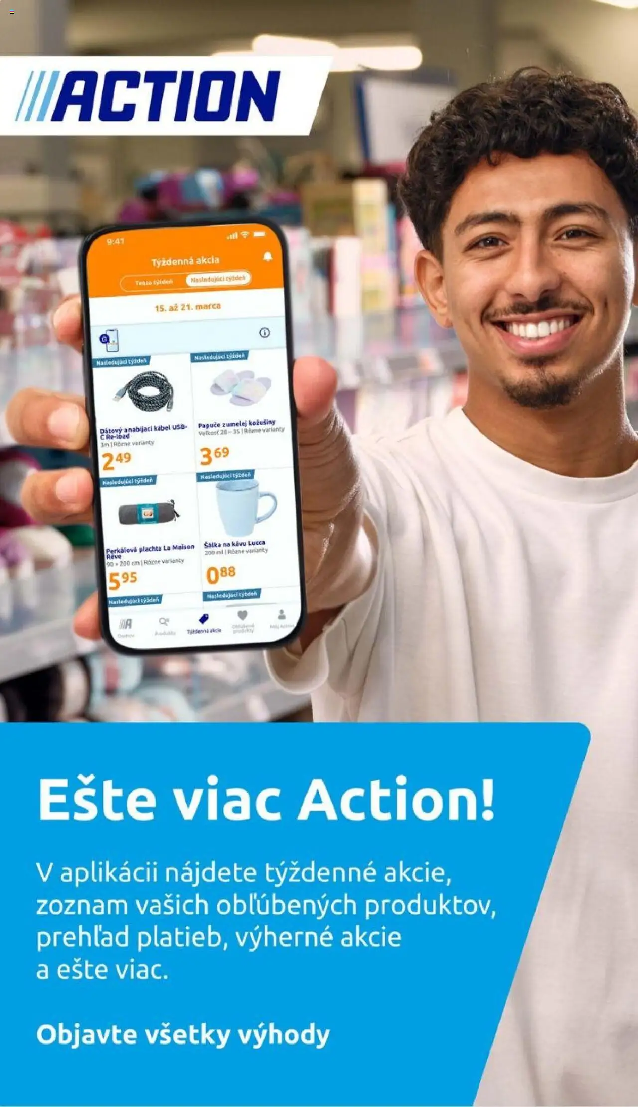 Nové Action akcie – leták je platný od 10.09.2025 | Strana: 32 | Produkty: Plachta, Papuče, USB