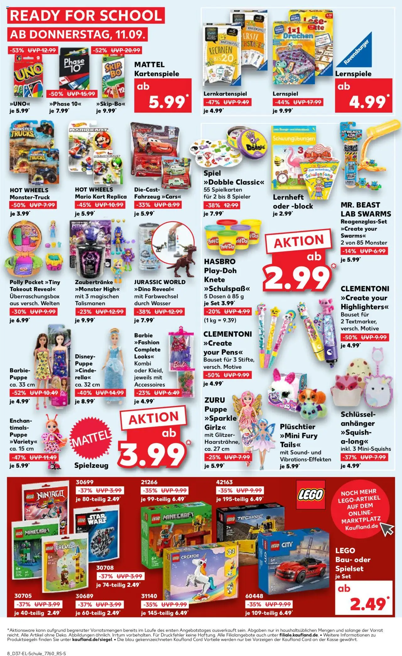 Kaufland prospekt Stuttgart	 – gültig ab 11.09.2025 | Seite: 8 | Produkte: Spiel, Monster, Wasser