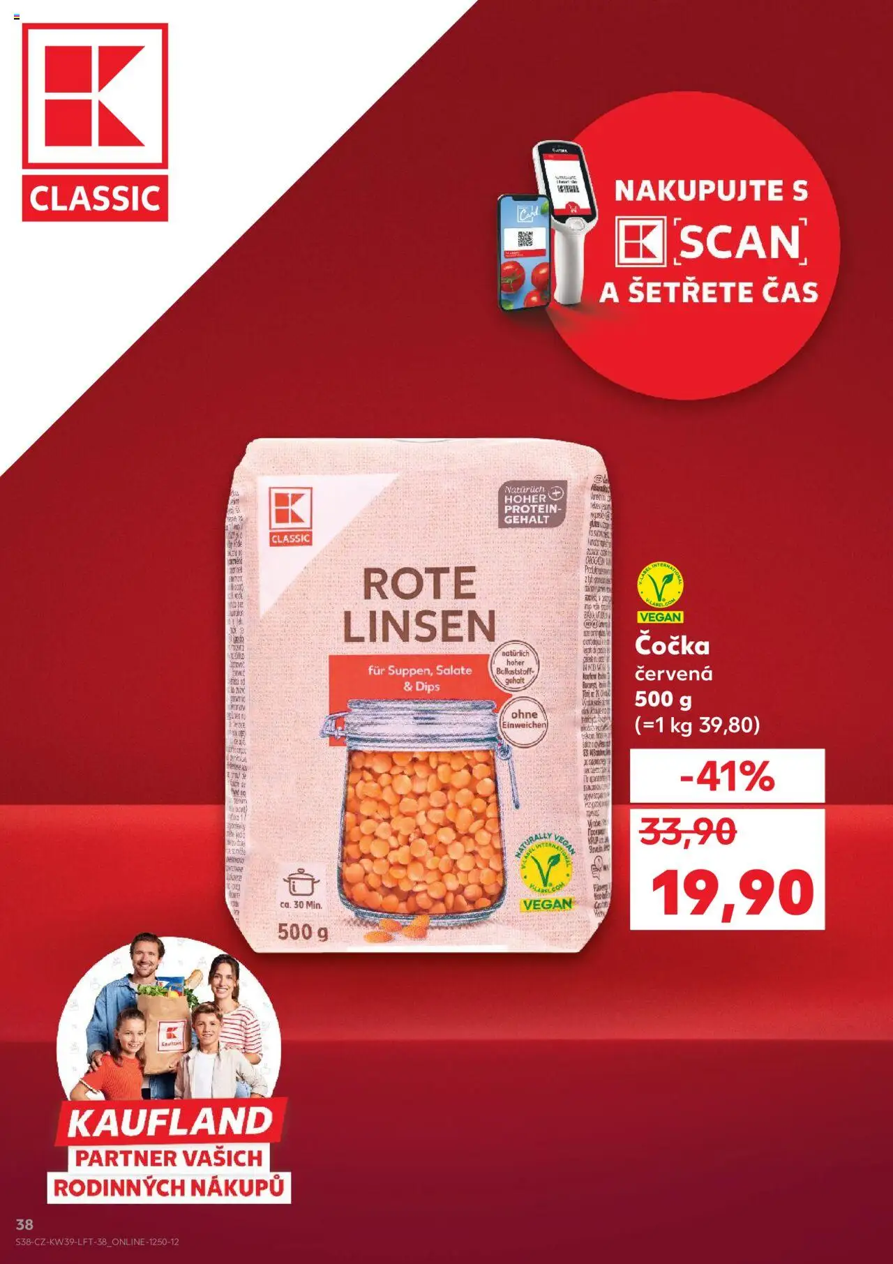 Kaufland leták od 24.09.2025 | Strana: 38 | Produkty: Vegan, Čočka, Protein