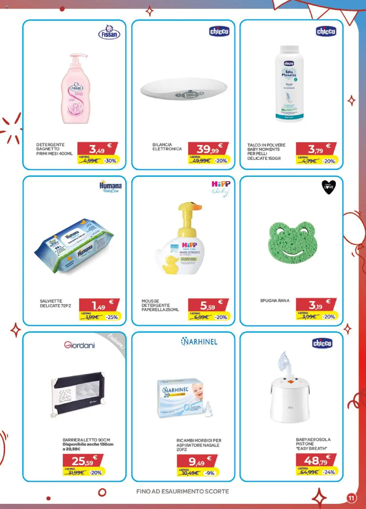 Volantino Bimbo store del 02.10.2025 | Pagina: 11 | Prodotti: Spugna, Talco, Bagnetto, Bilancia