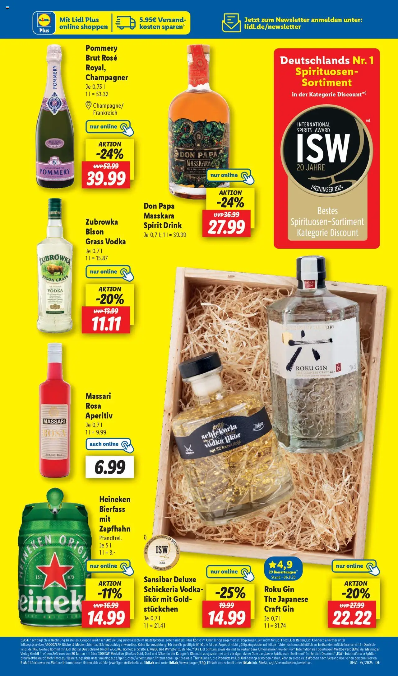 Lidl Prospekt Gladenbach - gültig ab dem 25.08.2025 | Seite: 59 | Produkte: Tisch, Likör, Vodka, Gin