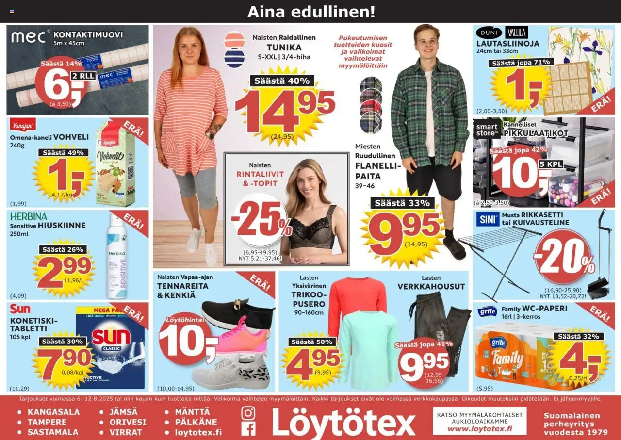  | Sivu: 1 | Tuotteet: Paita, Rintaliivit, Tabletti, Topit