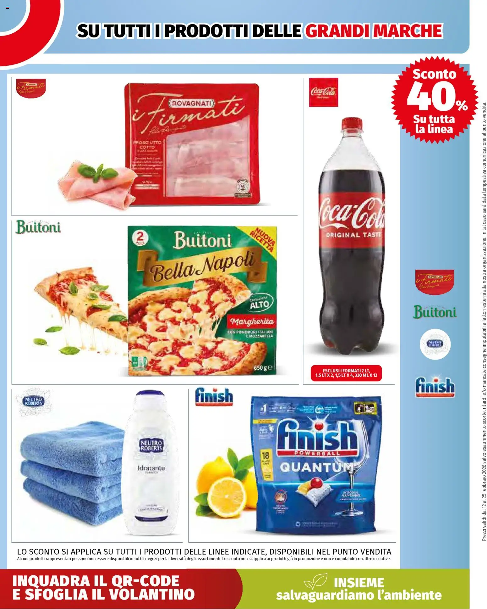 Volantino COOP del 12.02.2026 | Pagina: 3 | Prodotti: Prosciutto Cotto, Mozzarella, Prosciutto, Coca Cola