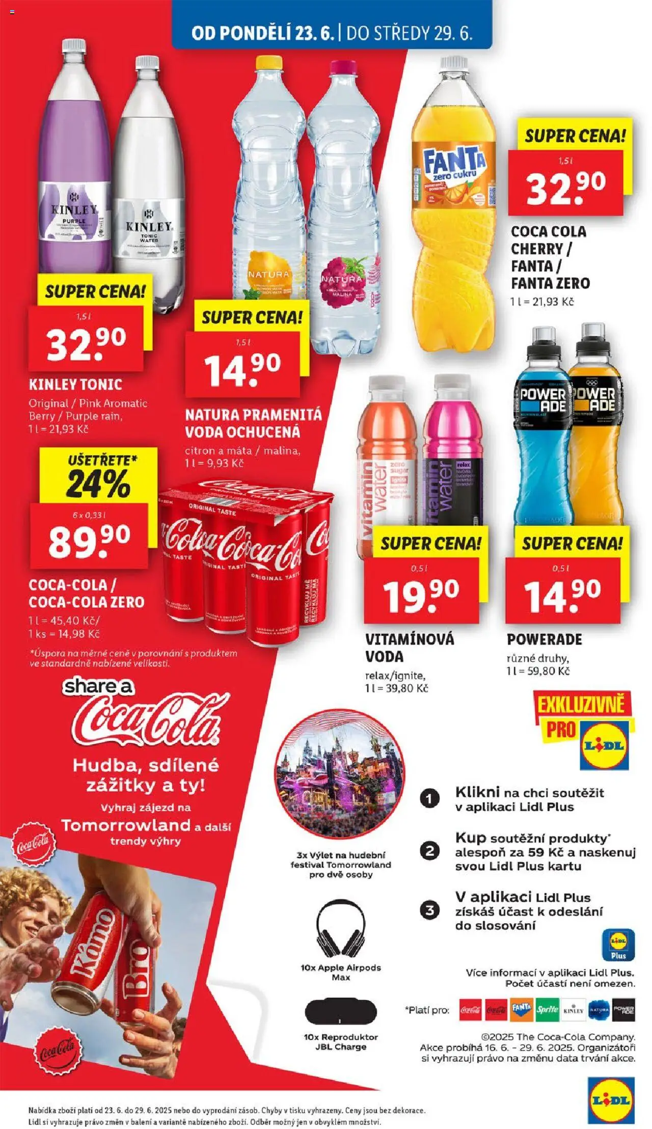 Lidl leták od 23.06.2025 | Strana: 27 | Produkty: Voda, Reproduktor, Sprite, Kinley Tonic