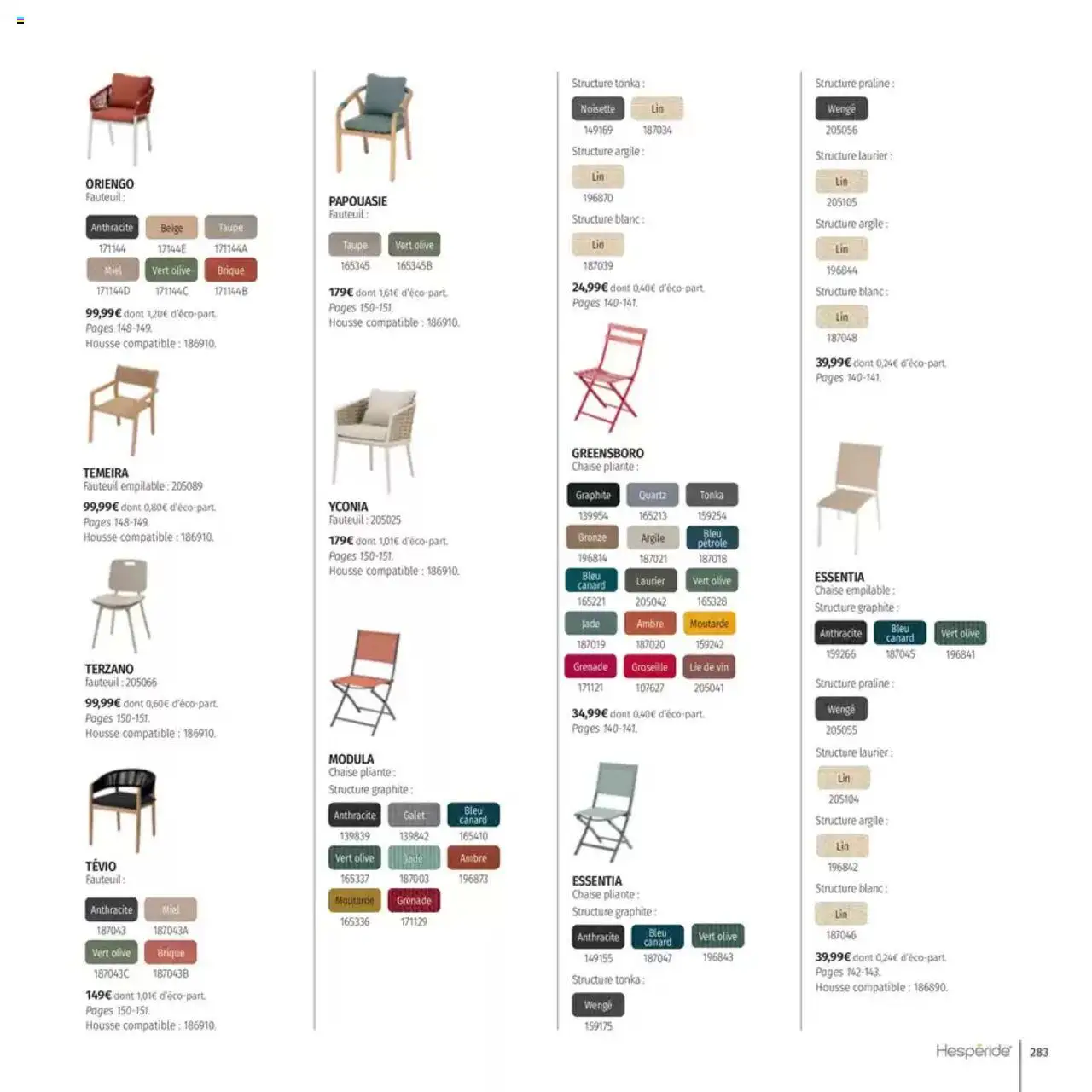  | Page: 283 | Produits: Olive, Argile, Miel, Chaise