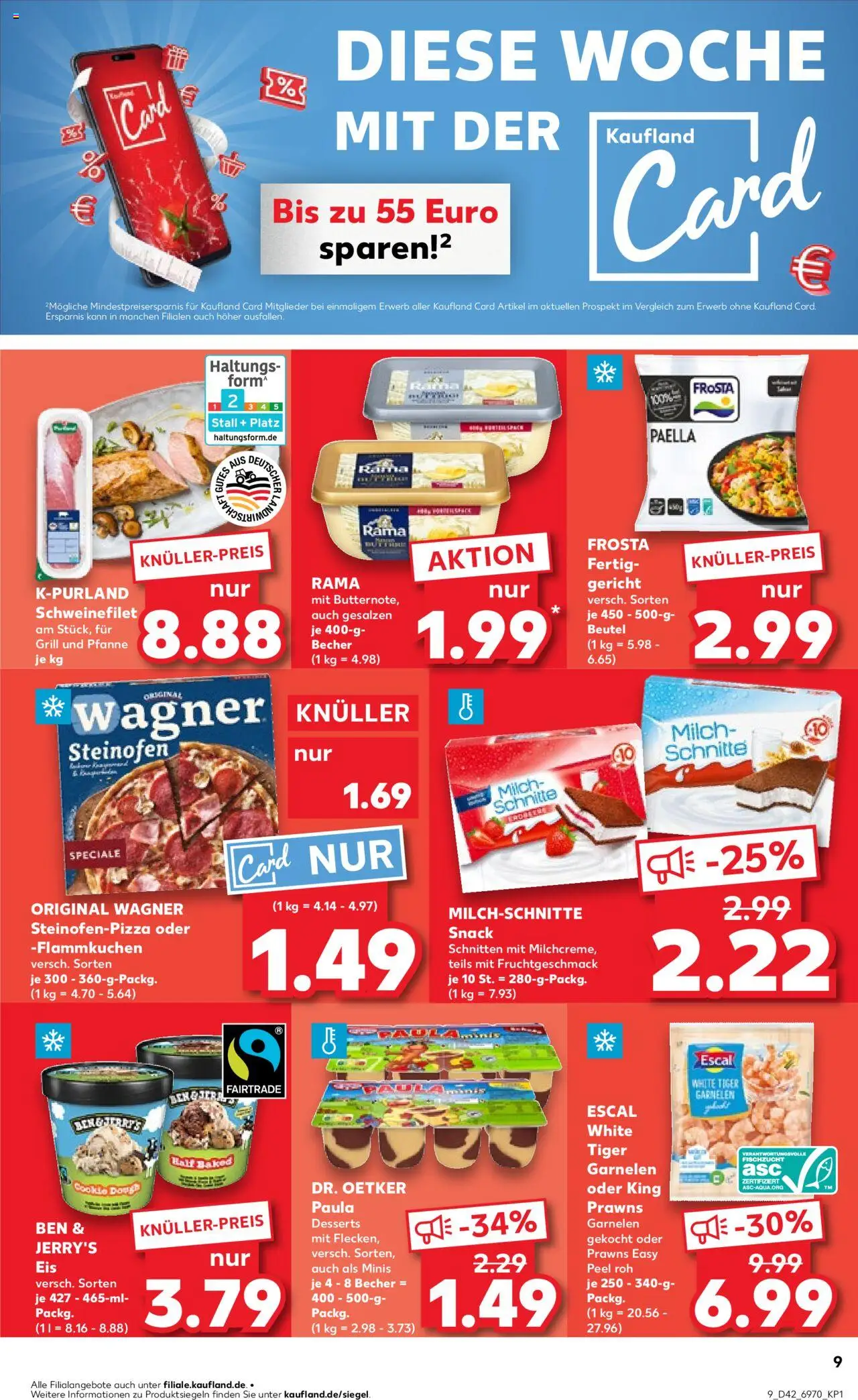 Kaufland prospekt Kiel	 – gültig ab 16.10.2025 | Seite: 9 | Produkte: Grill, Garnelen, Ben & Jerry's, Eis