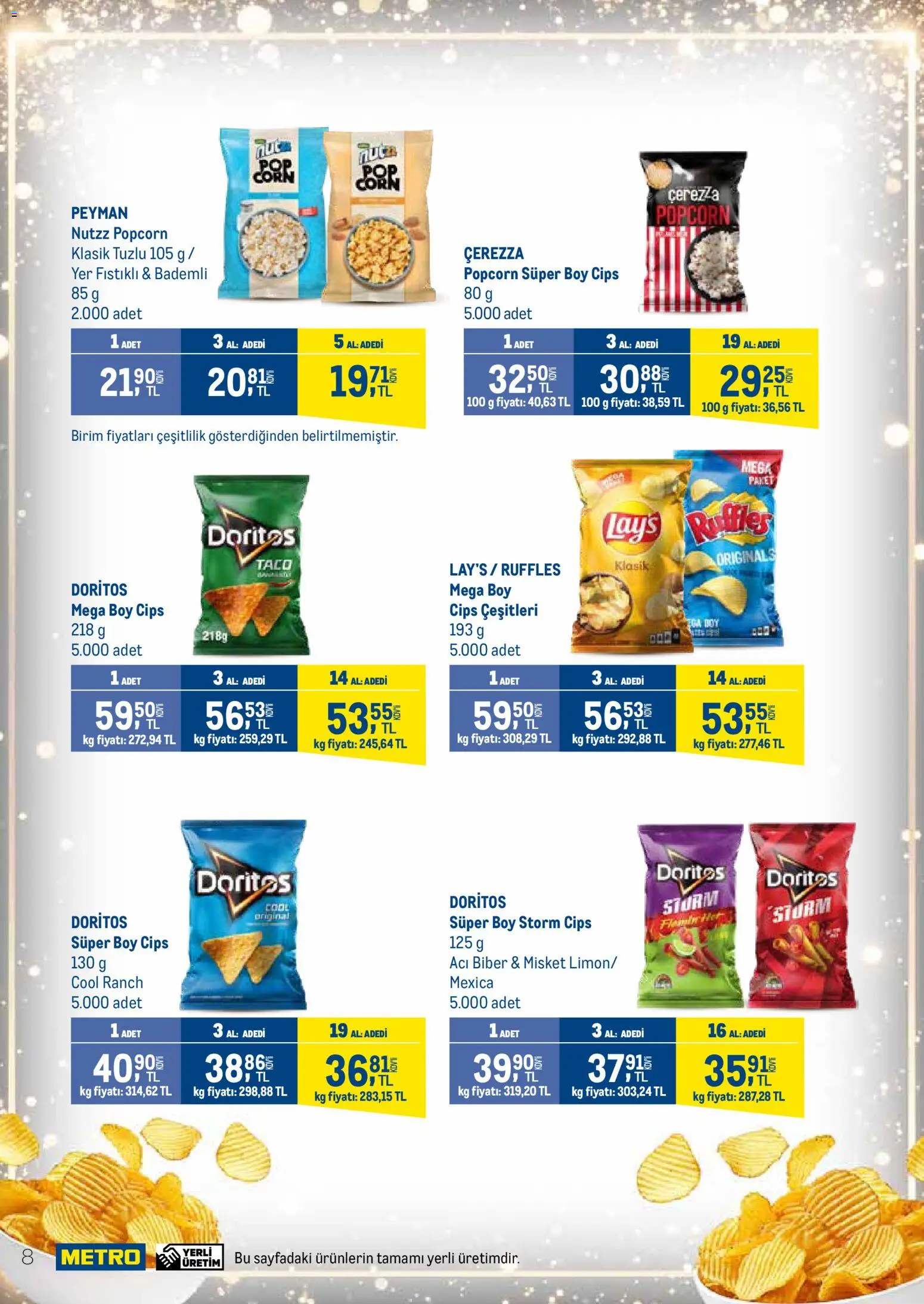 Metro - Yılbaşı Şekerleme Kataloğu - 15.12.2025 tarihinden itibaren geçerlidir | Sayfa: 8 | Ürünler: Cips, Biber, Acı biber