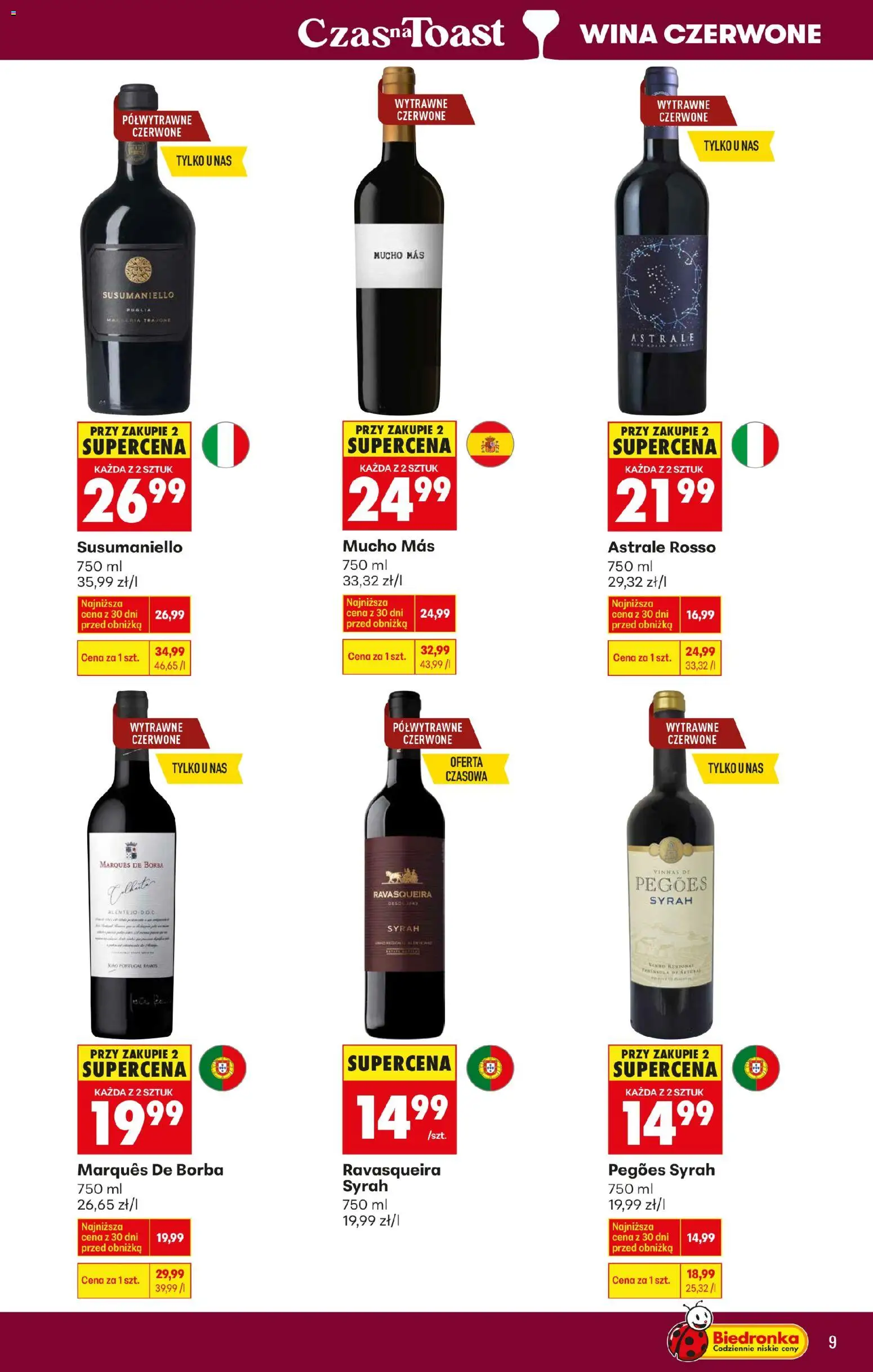 Biedronka gazetka - Czas na toast od 02.01.2026 | Strona: 9