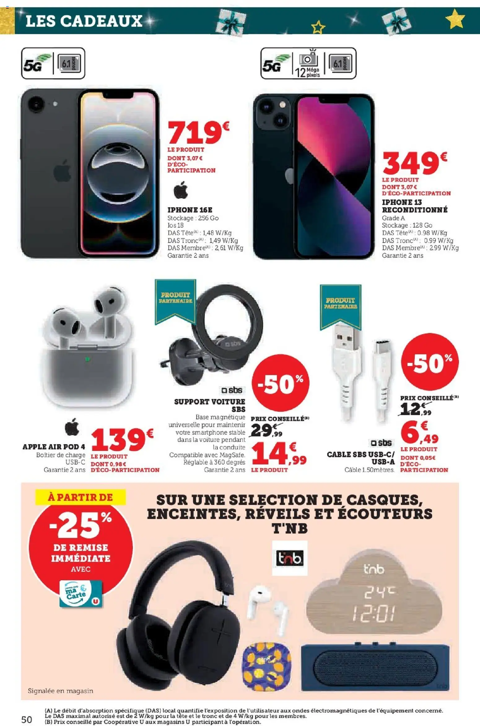 {H1} | Page: 50 | Produits: Smartphone, Écouteurs, Câble, Iphone