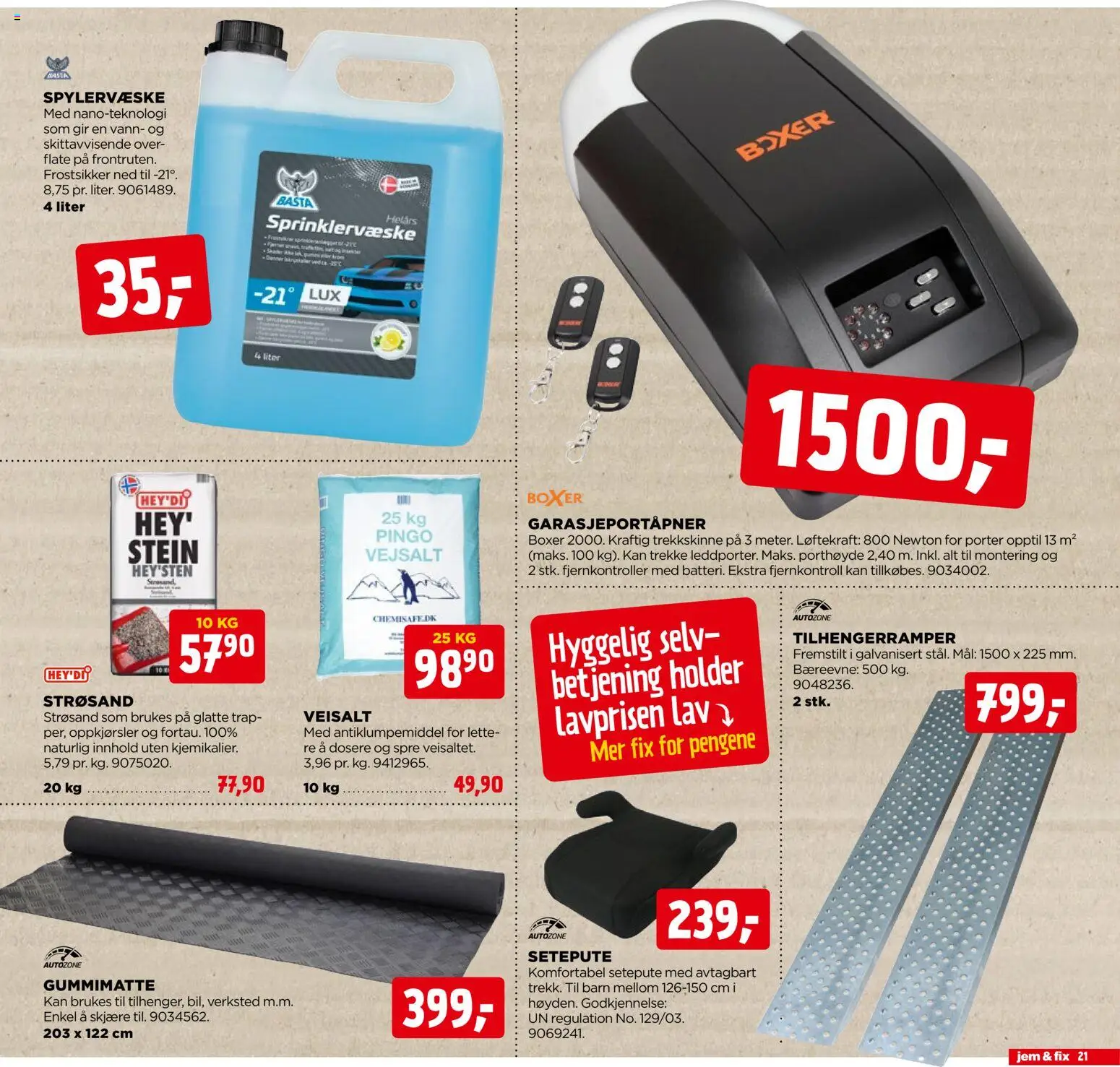 {H1} | Side: 21 | Produkter: Fjernkontroll, Boxer, Вермішель