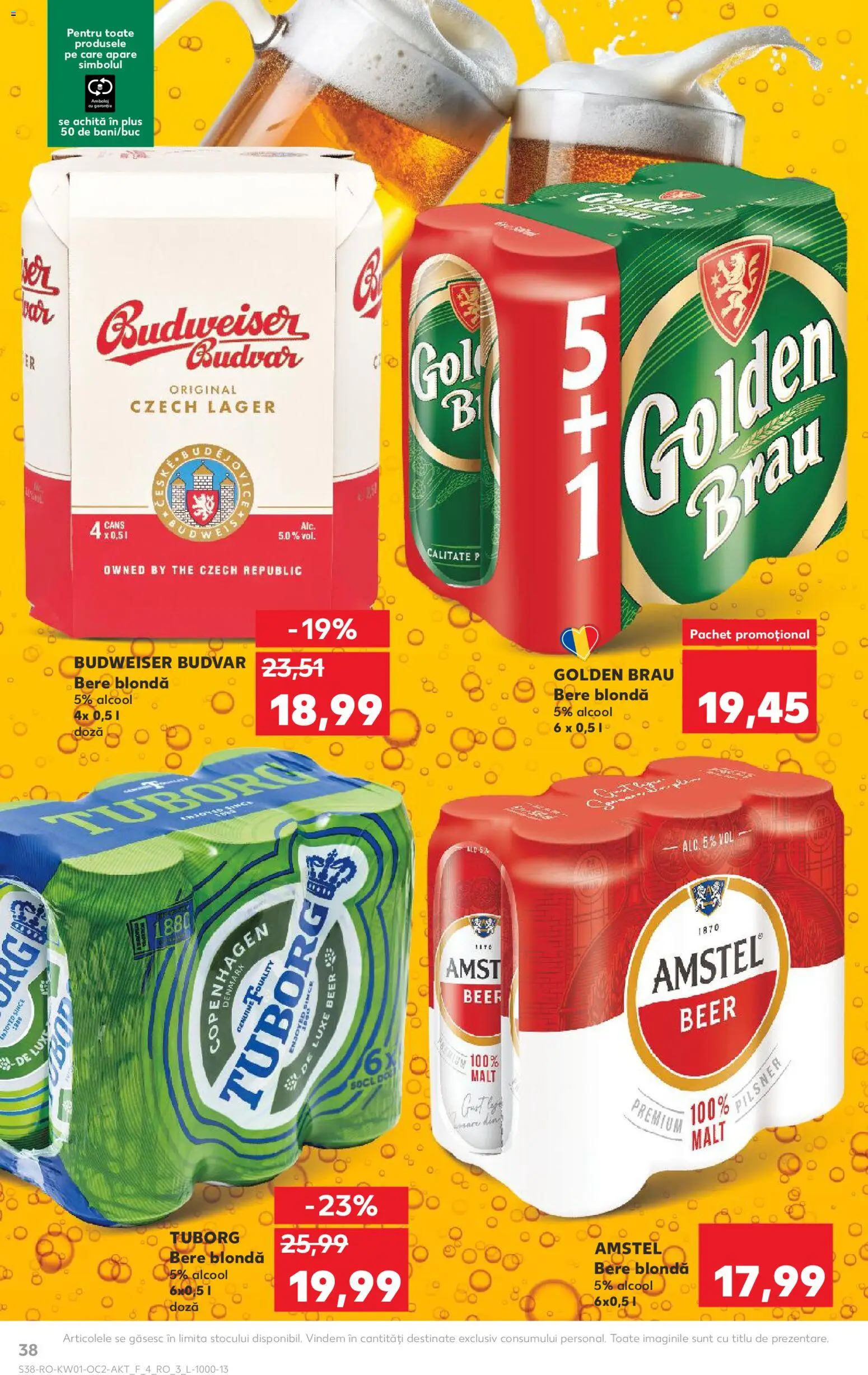 Kaufland RO akciós ujság - amely érvényes a következő dátumtól: 31.12.2025 | Oldal: 38 | Termékek: Budweiser