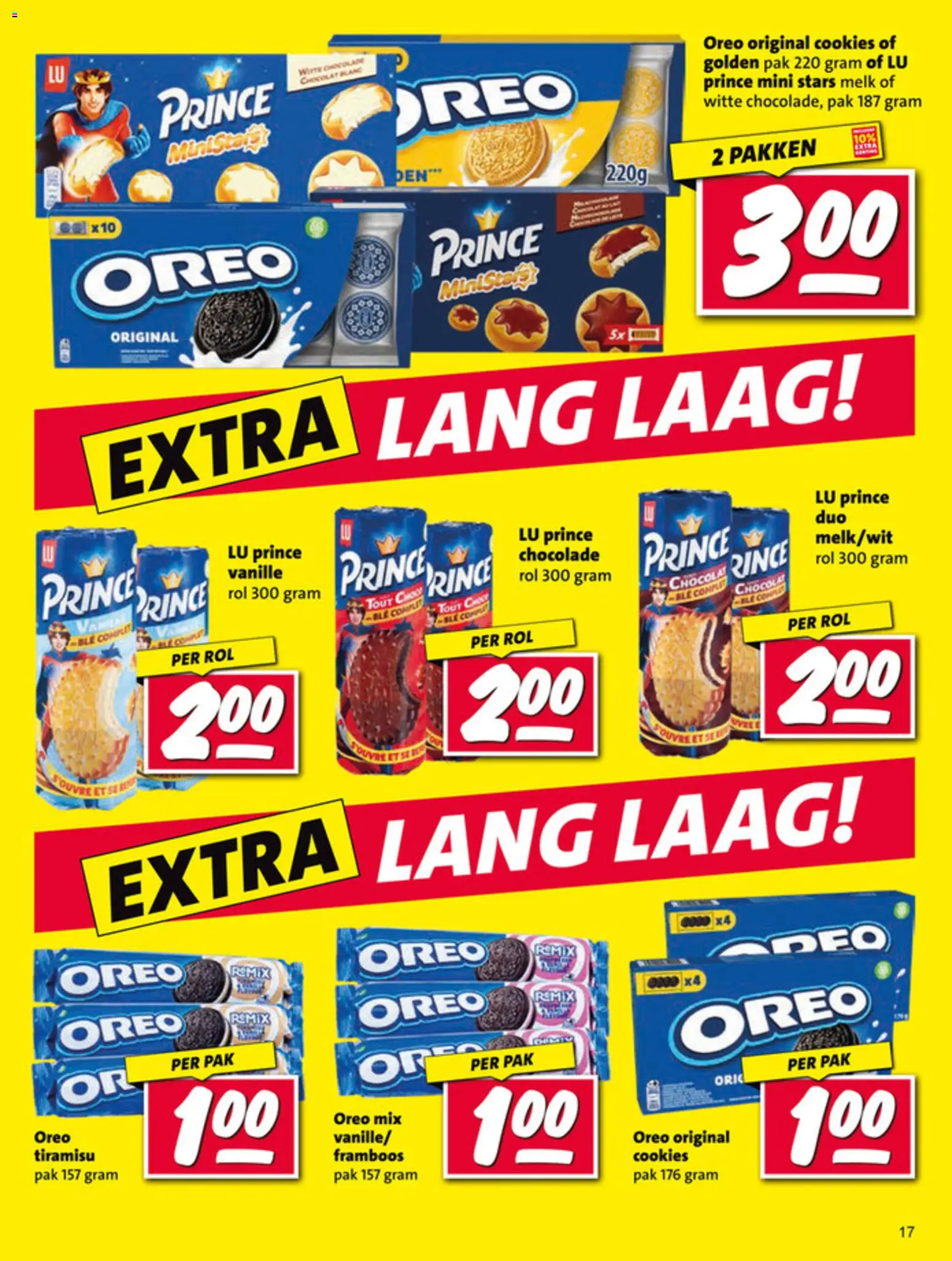 {H1} | Pagina: 17 | Producten: Melk, Chocolade, Pavilon, Oreo