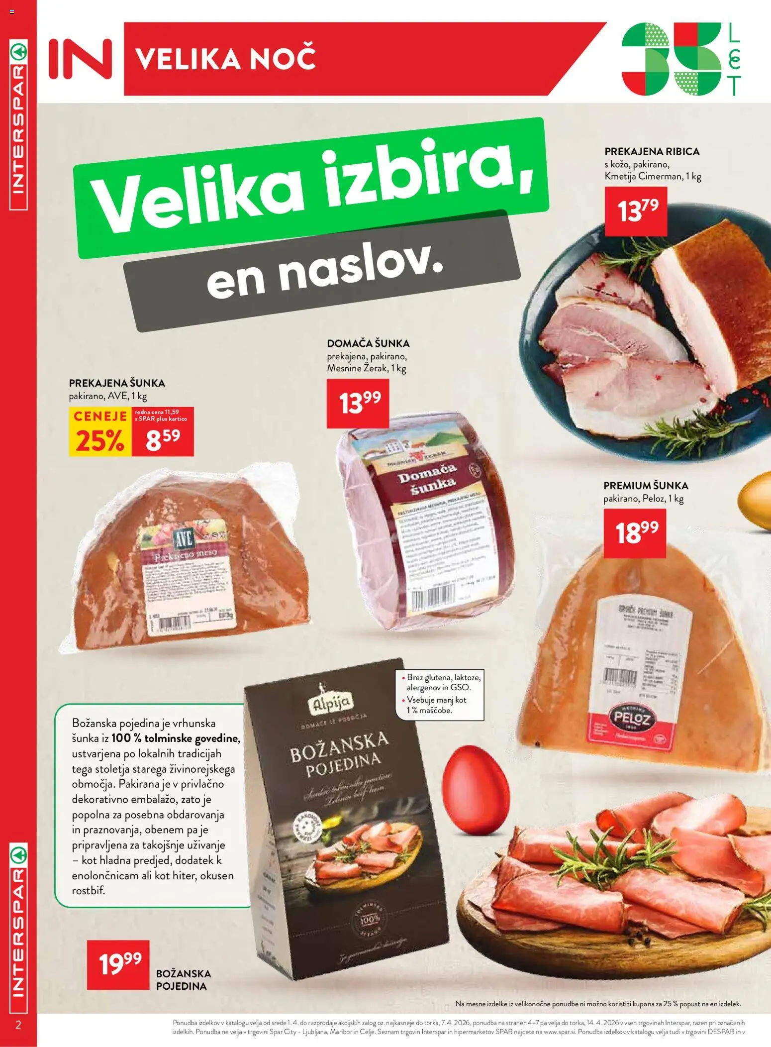 Novi Spar katalog ponudbe – veljaven od 01.04.2026 | Stran: 2 | Izdelki: Sunka