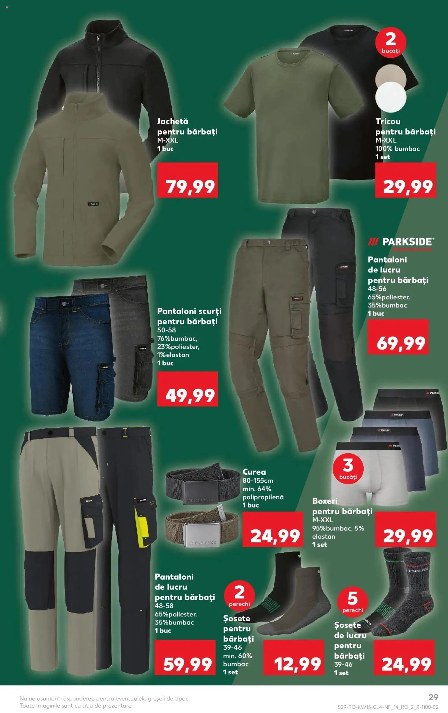 Noul catalog Kaufland – valabil de la 08.04.2026 | Pagină: 29 | Produse: Kestane, Tricou, Pantaloni, Boxeri