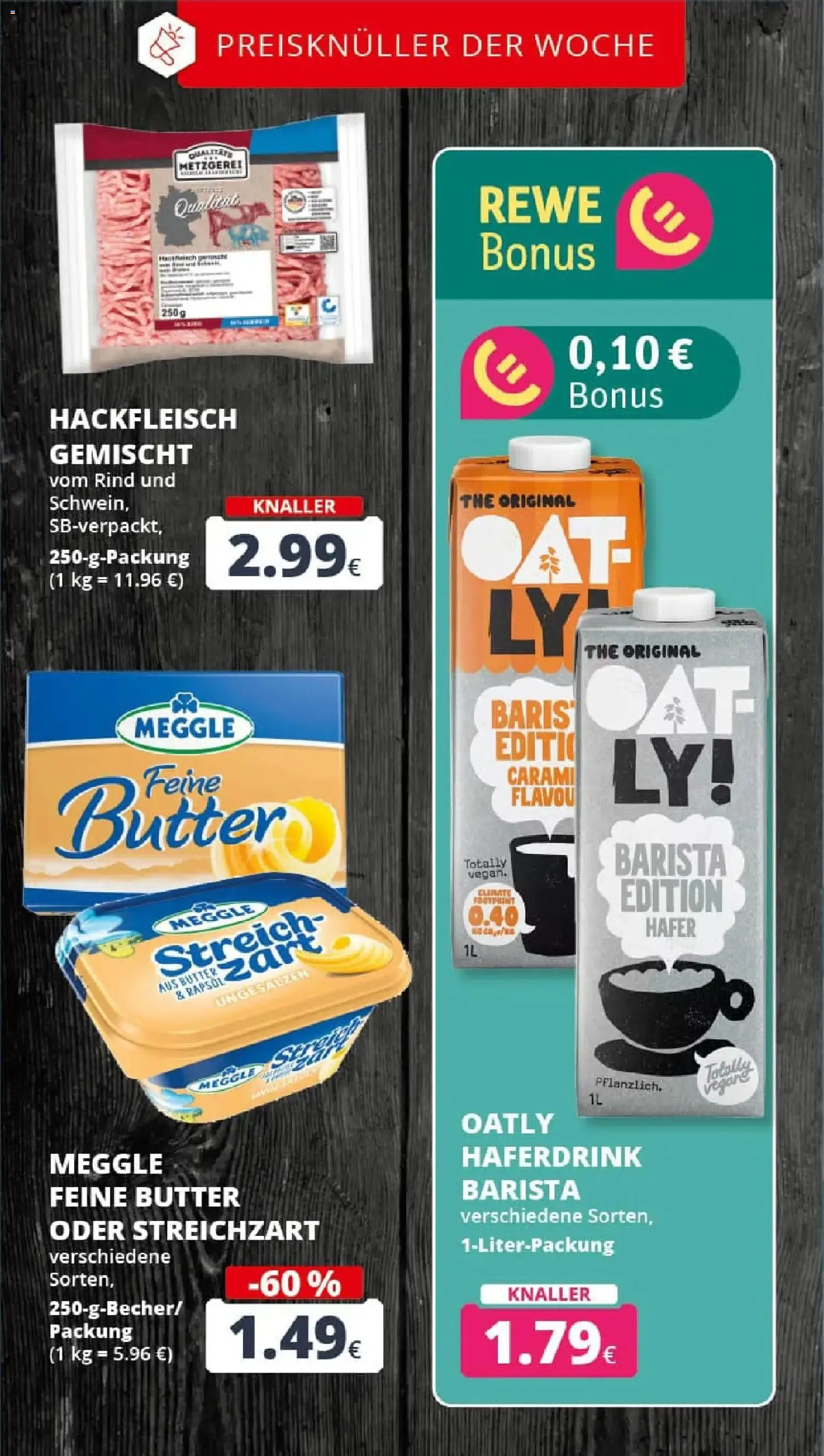 Rewe prospekt Bergheim	 – gültig ab 26.01.2026 | Seite: 3 | Produkte: Butter, Haferdrink, Oatly, Hackfleisch