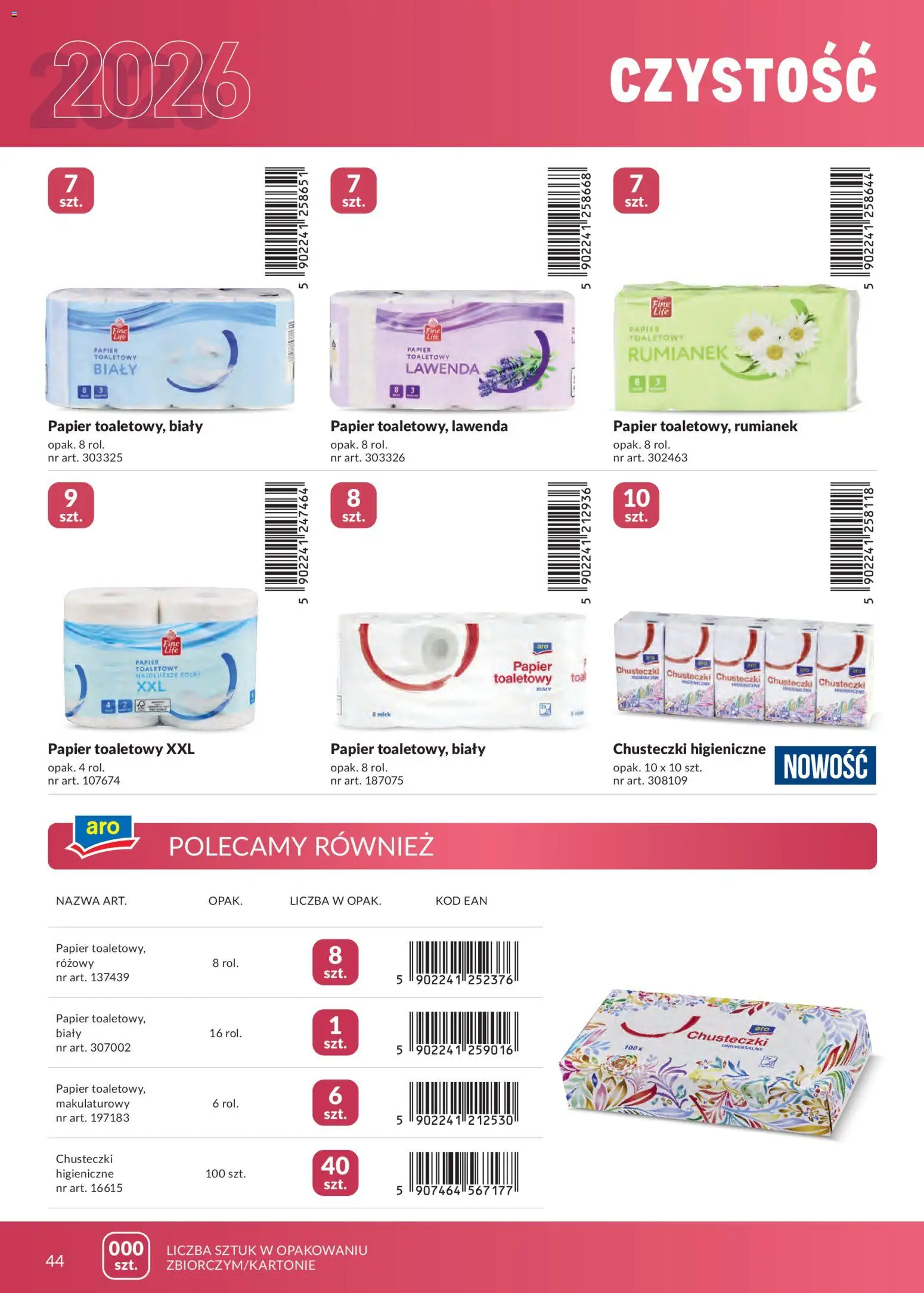 Makro gazetka - Marki własne dla Twojego sklepu od 23.04.2026 | Strona: 44 | Produkty: Papier toaletowy, Chusteczki higieniczne
