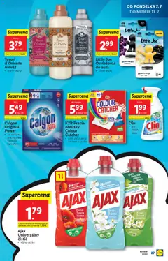 Lidl leták │ platný od 07.07.2025 | Strana: 27 | Produkty: Práčky, Aviváž, Flora