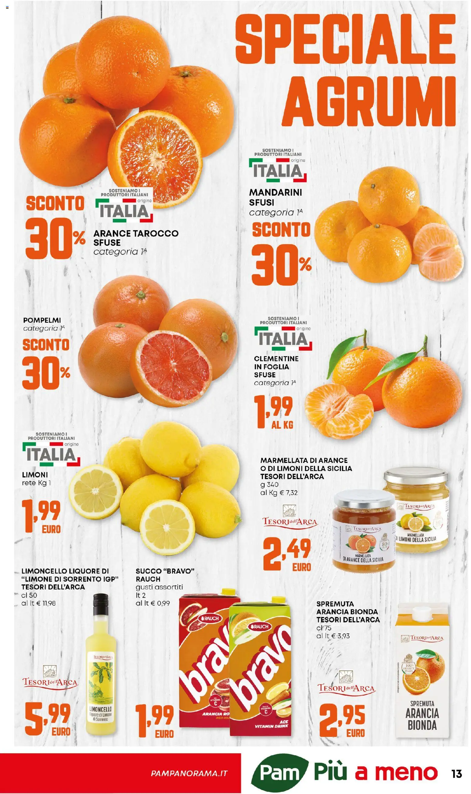 Volantino Panorama del 02.01.2026 | Pagina: 13 | Prodotti: Arance, Mandarini, Marmellata, Liquore
