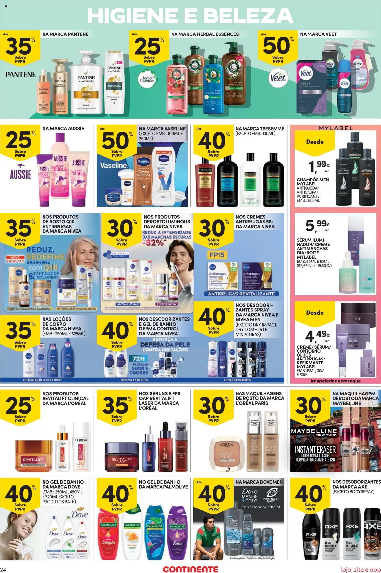 Continente Semanal Continente Bom Dia │ válido de 31.03.2026 | Página: 24 | Produtos: Shampoo, Maquilhagem, Corretor, Banho