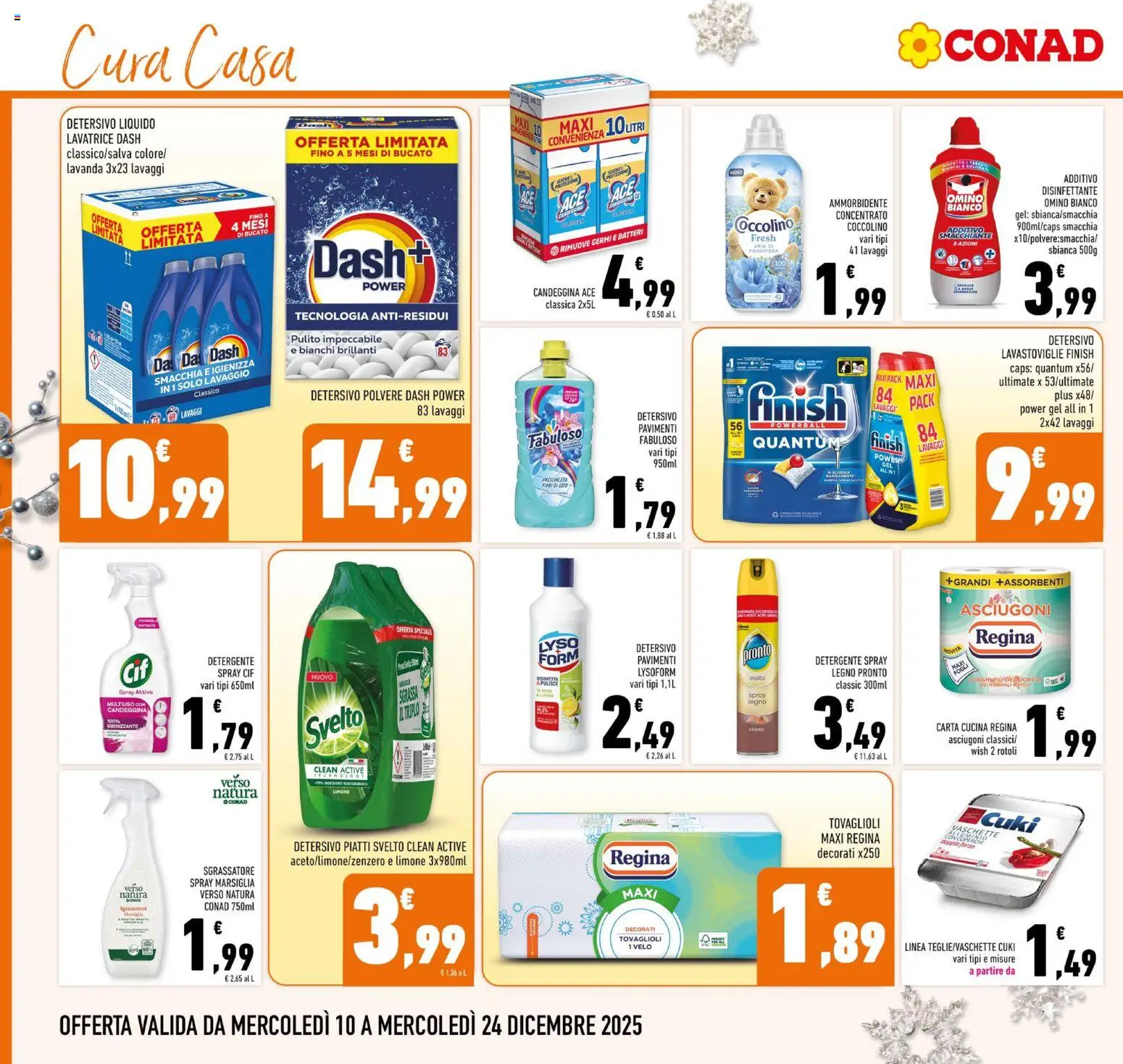 Volantino Conad del 10.12.2025 | Pagina: 30 | Prodotti: Candeggina, Sgrassatore, Limone, Alluminio