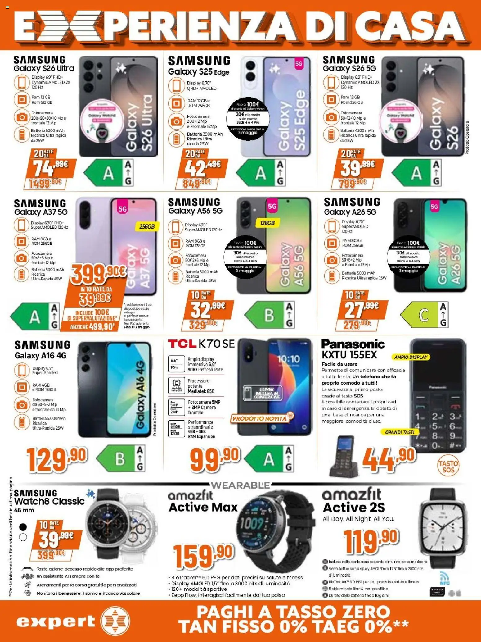 Volantino Expert del 23.04.2026 | Pagina: 26 | Prodotti: Tè, Fotocamera, Batteria, Samsung