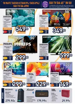 Volantino Unieuro del 05.09.2025 | Pagina: 4 | Prodotti: smart TV, Data, Audio, Samsung