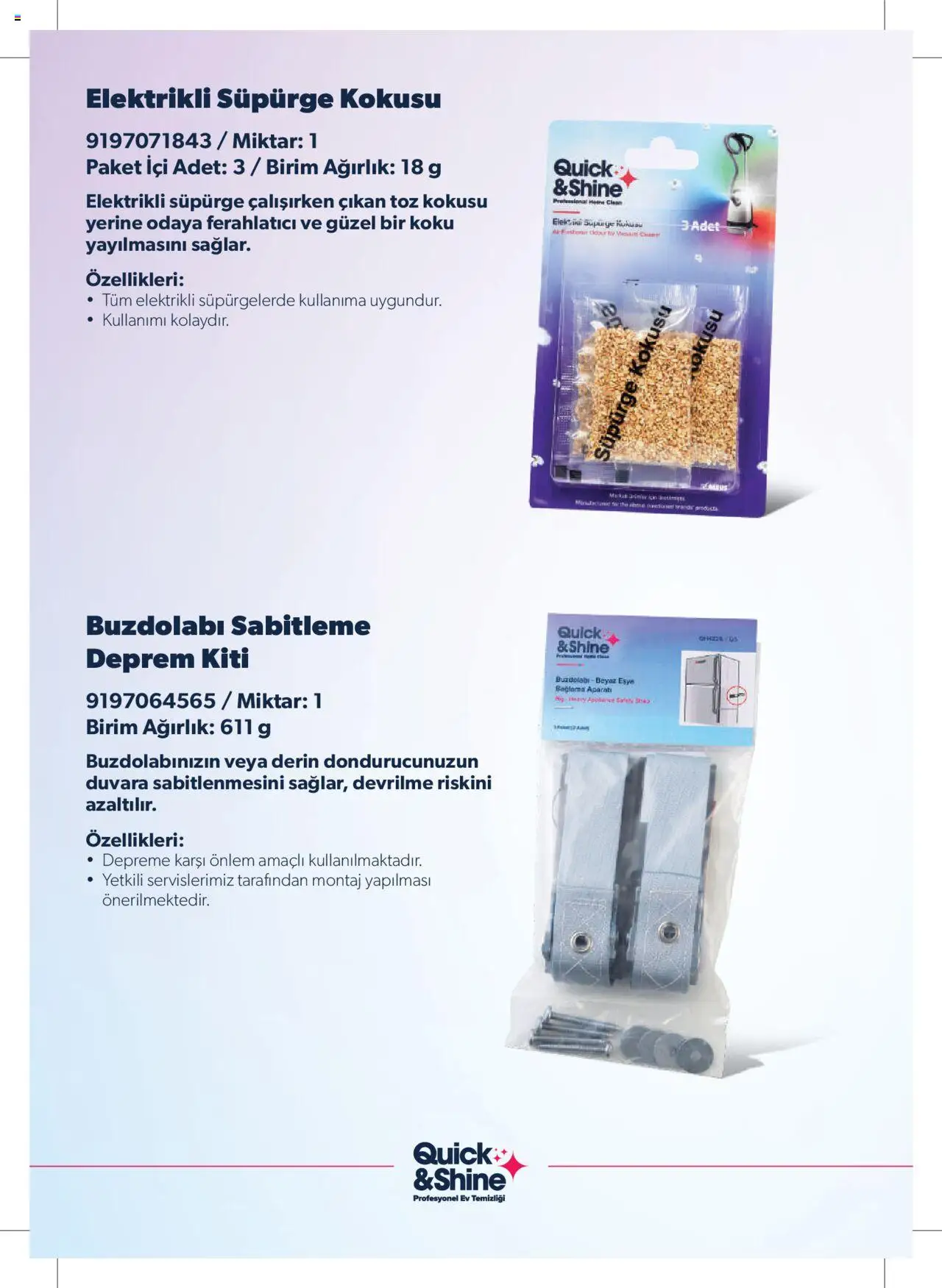 Arçelik - Quick and Shine Temizlik ve Bakım Ürünleri - 07.03.2024 tarihinden itibaren geçerlidir | Sayfa: 10 | Ürünler: Koku, Buzdolabı, Ağırlık, Elektrikli süpürge
