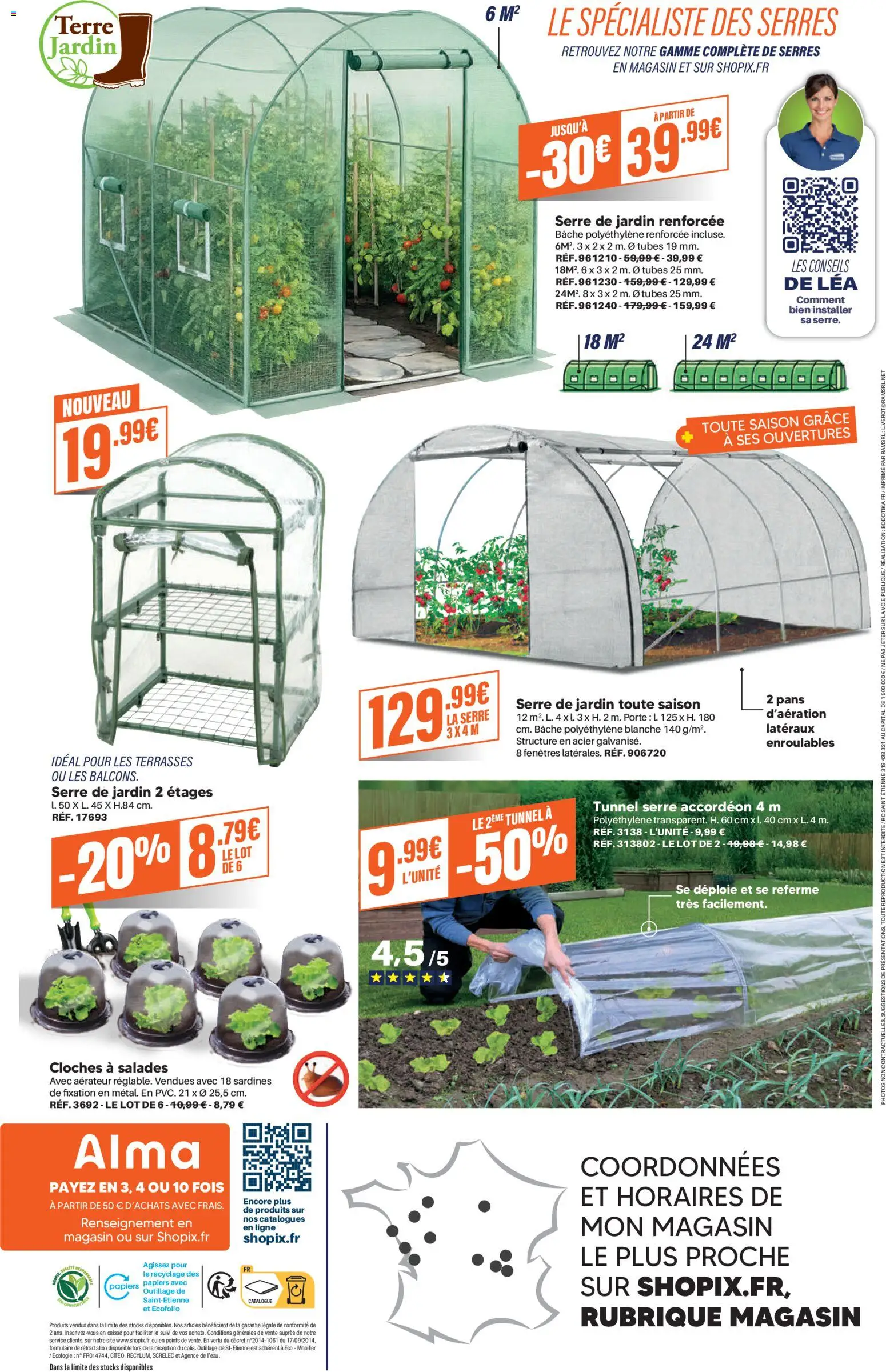 {H1} | Page: 4 | Produits: Sardines, Serre de jardin, Porte