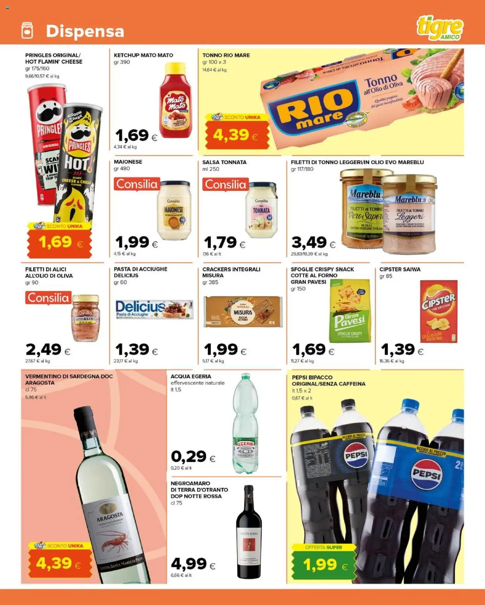 Volantino Tigre del 15.12.2025 | Pagina: 15 | Prodotti: Pasta, Forno, Pepsi, Terra