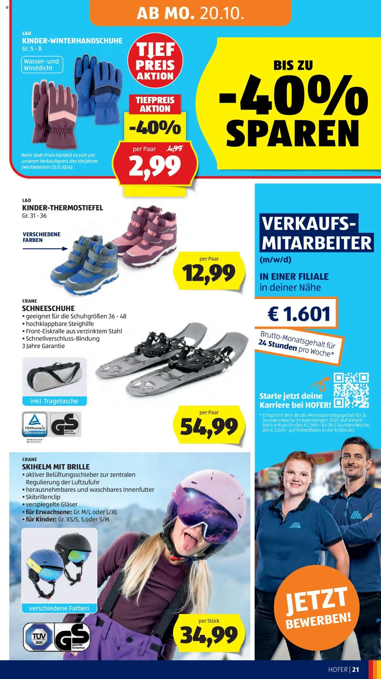 Hofer Flugblatt gültig ab 17.10.2025 | Seite: 25 | Produkte: Wasser, Brille
