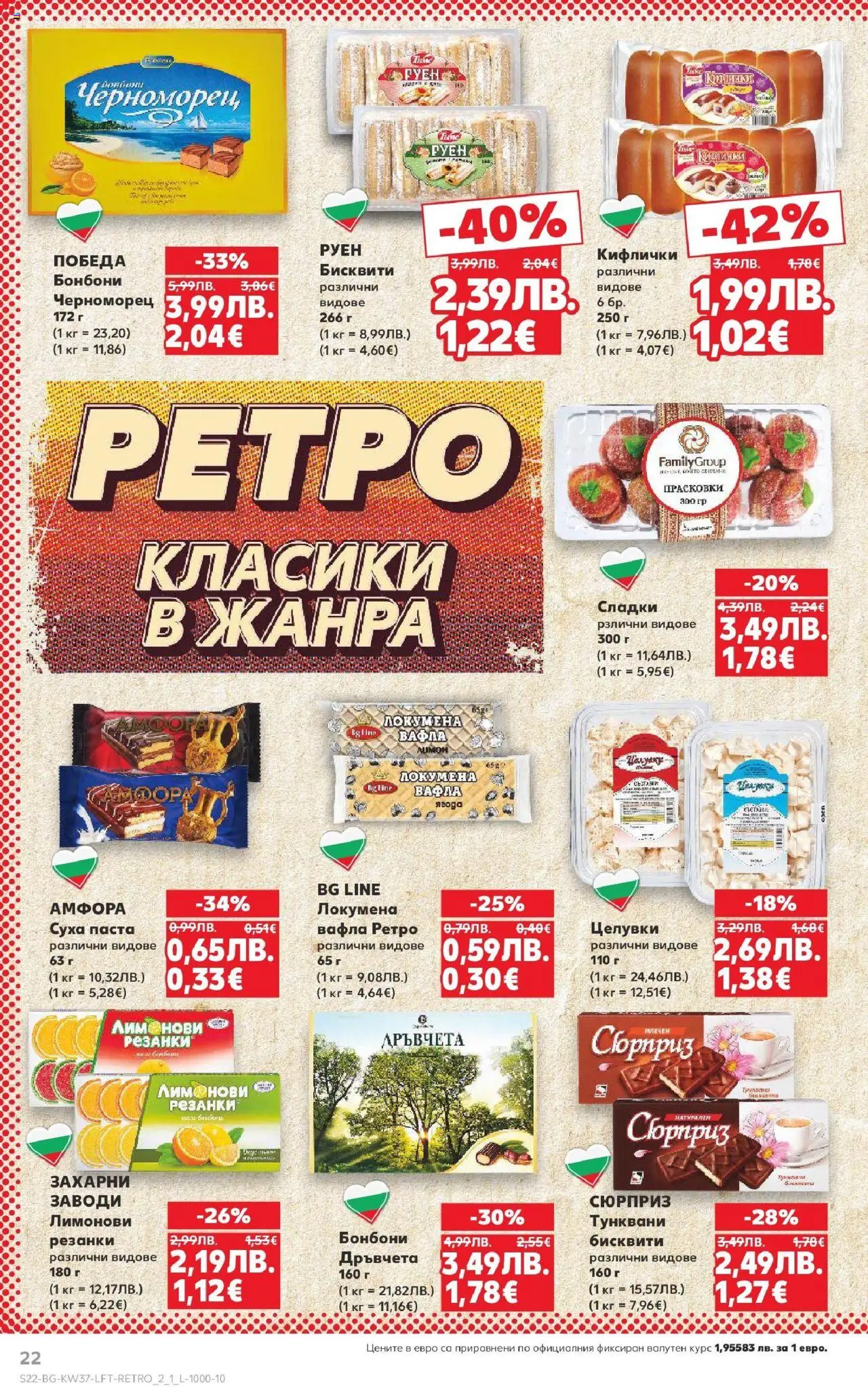  | Страница: 22 | Продукти: Бонбони, Суха паста, Паста, Бисквити