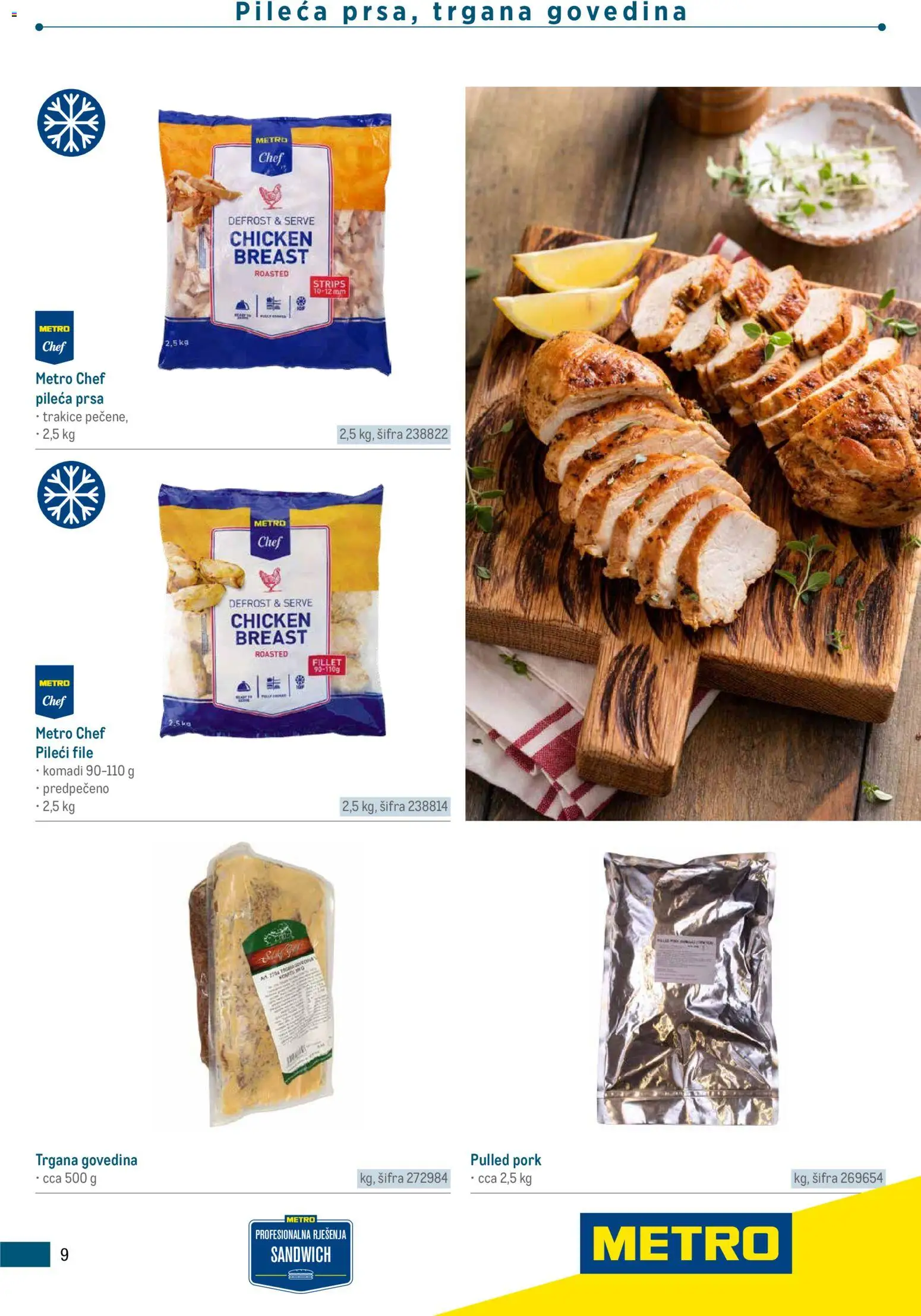 Metro katalog | vrijedi od 05.03.2026 | Stranica: 9 | Proizvodi: Pileći file, Govedina, Pileća prsa