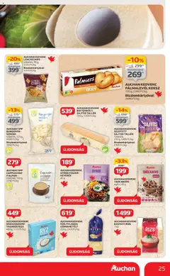 Auchan akciós ujság - amely érvényes a következő dátumtól: 10.07.2025 | Oldal: 25 | Termékek: Sajtos tallér, Cappuccino, Bacon, Lencse
