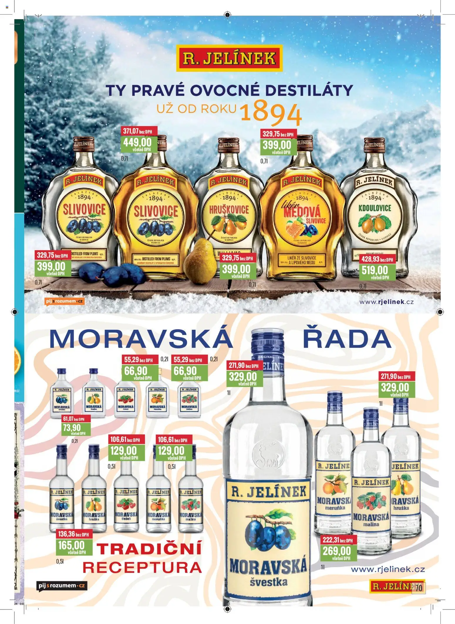 Ratio leták od 01.12.2025 | Strana: 71 | Produkty: Hruškovice, Likér, Slivovice, Jelínek
