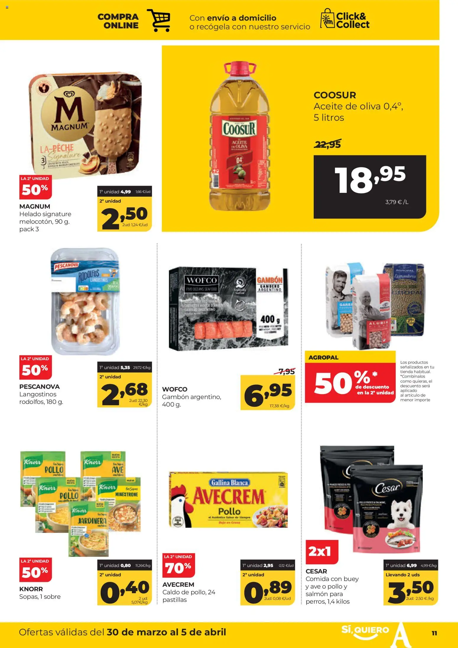 Alimerka folleto Asturias │ válido desde el 30.03.2026 | Página: 11 | Productos: Aceite, Jardinera, Aceite de oliva, Helado