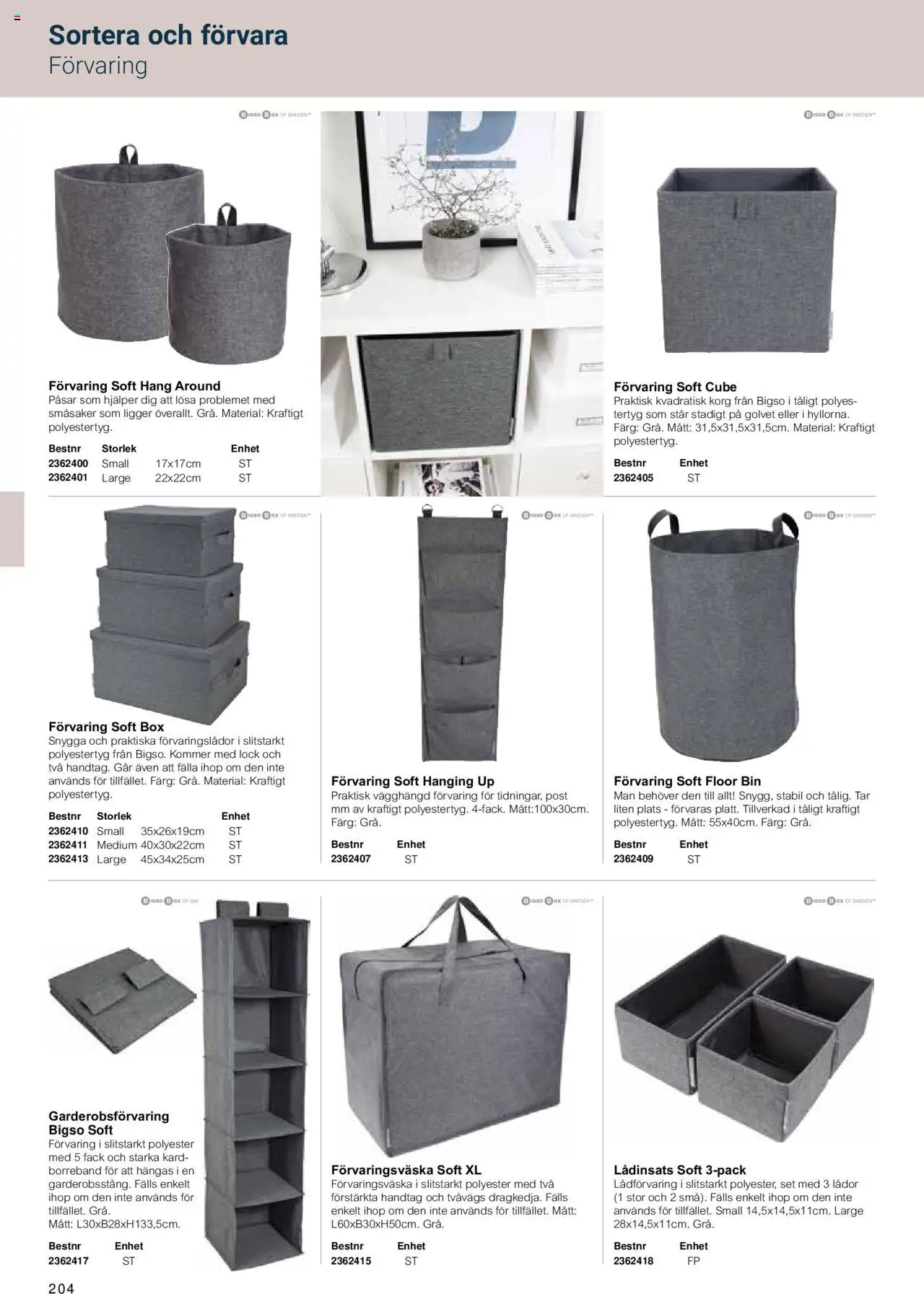 Office Depot reklamblad aktuell från 15.02.2024 | Sida: 206 | Produkter: Förvaringslådor, Korg, Set