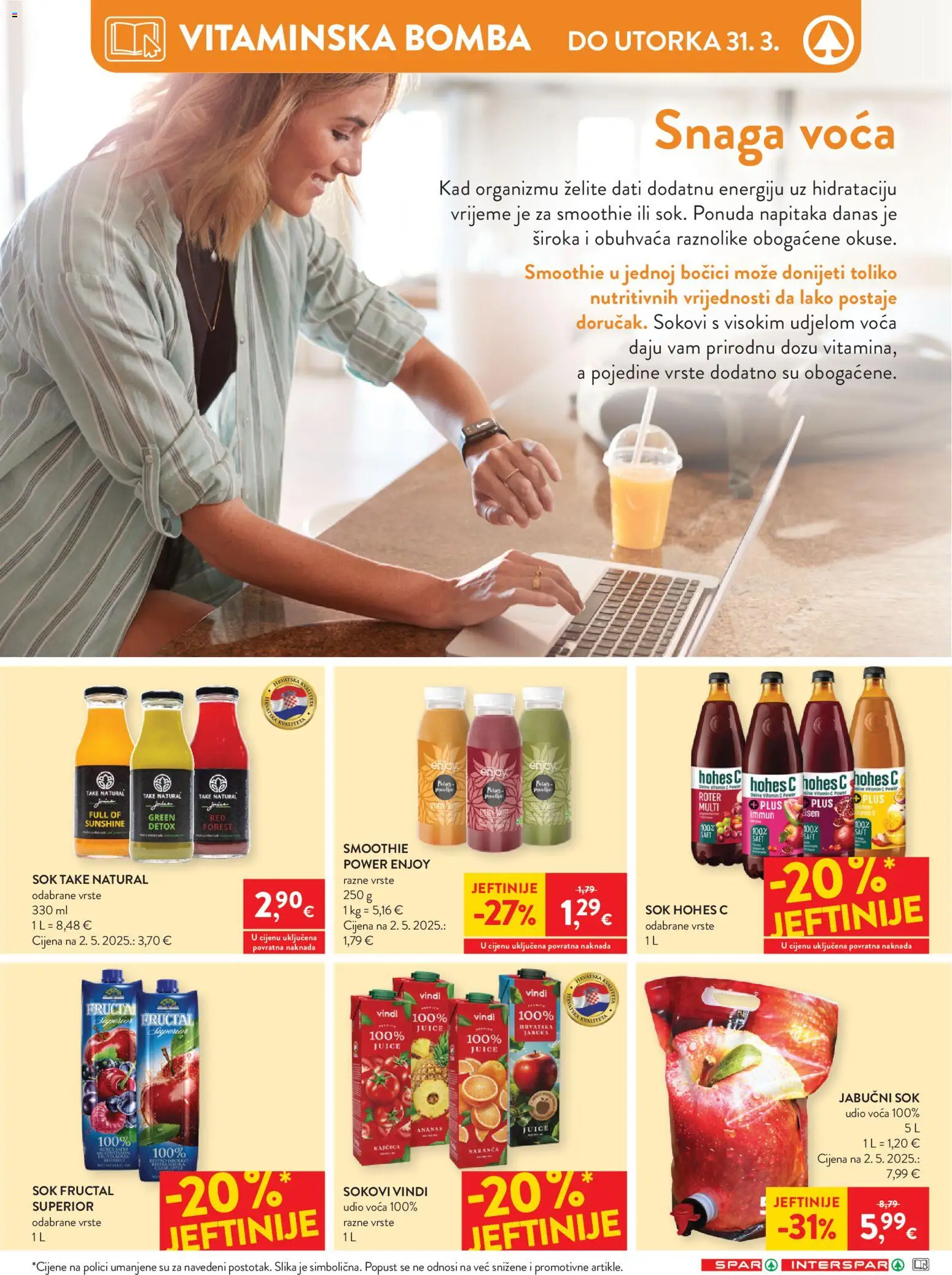 Spar katalog | vrijedi od 25.03.2026 | Stranica: 7 | Proizvodi: Sok, Ananas, Smoothie
