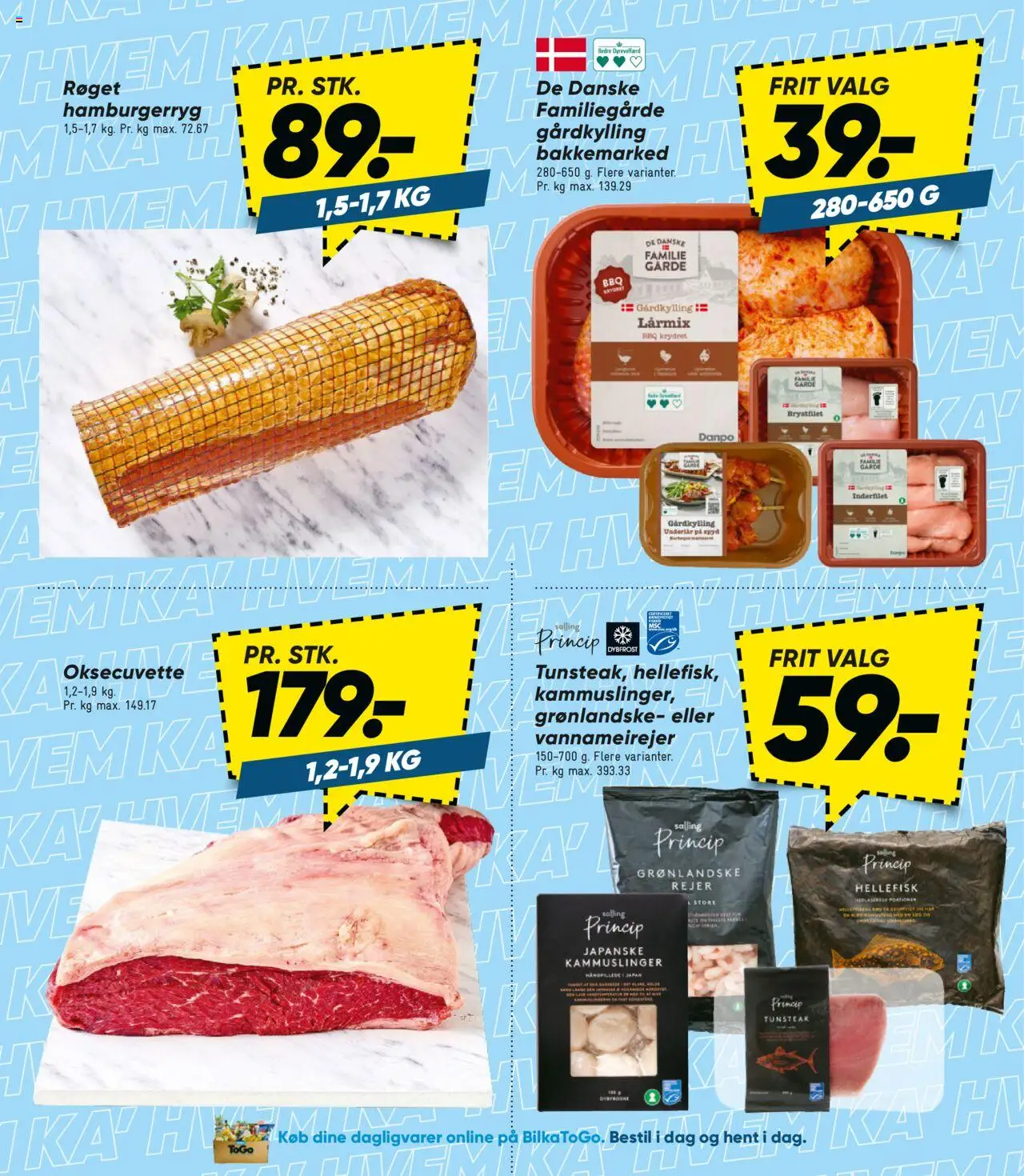 Bilka tilbudsavis – gyldig fra 19.09.2025 | Side: 14 | Produkter: Hamburgerryg, Rejer