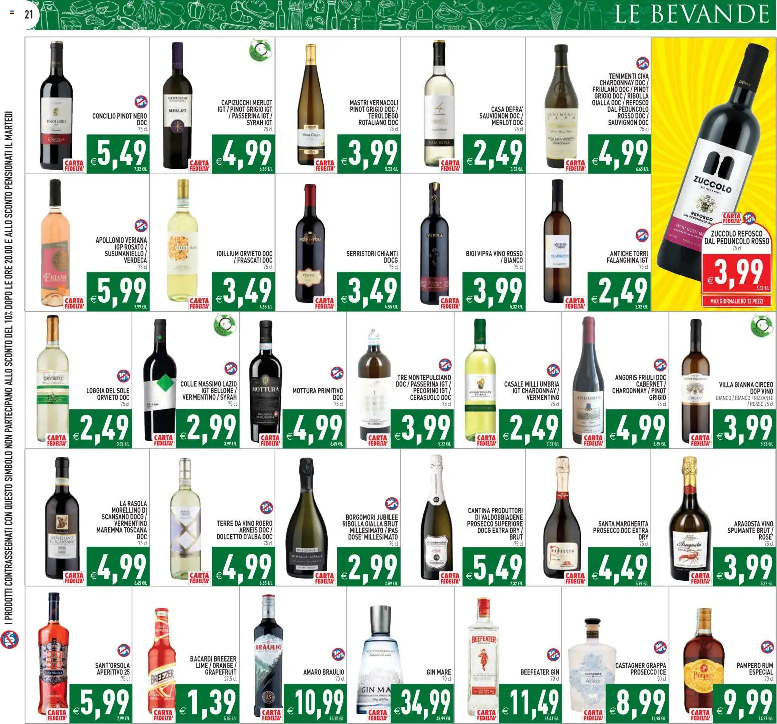 Volantino PIM Supermercati del 29.04.2026 | Pagina: 21 | Prodotti: Prosecco, Rum, Spumante, Aperitivo