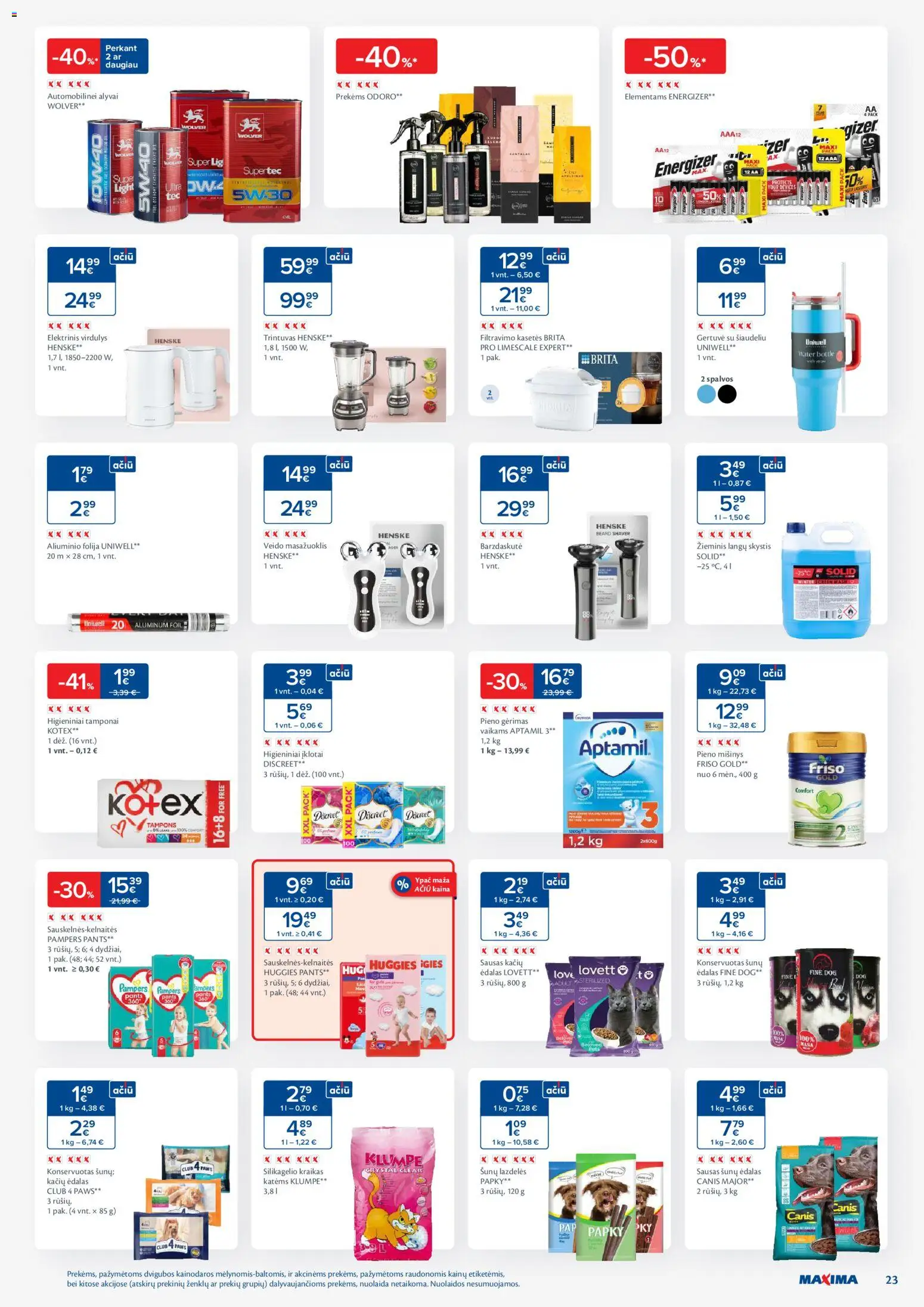 MAXIMA akcijos nuo 02.12.2025 | Puslapis: 23 | Prekių: Folija, Alyva, Virdulys