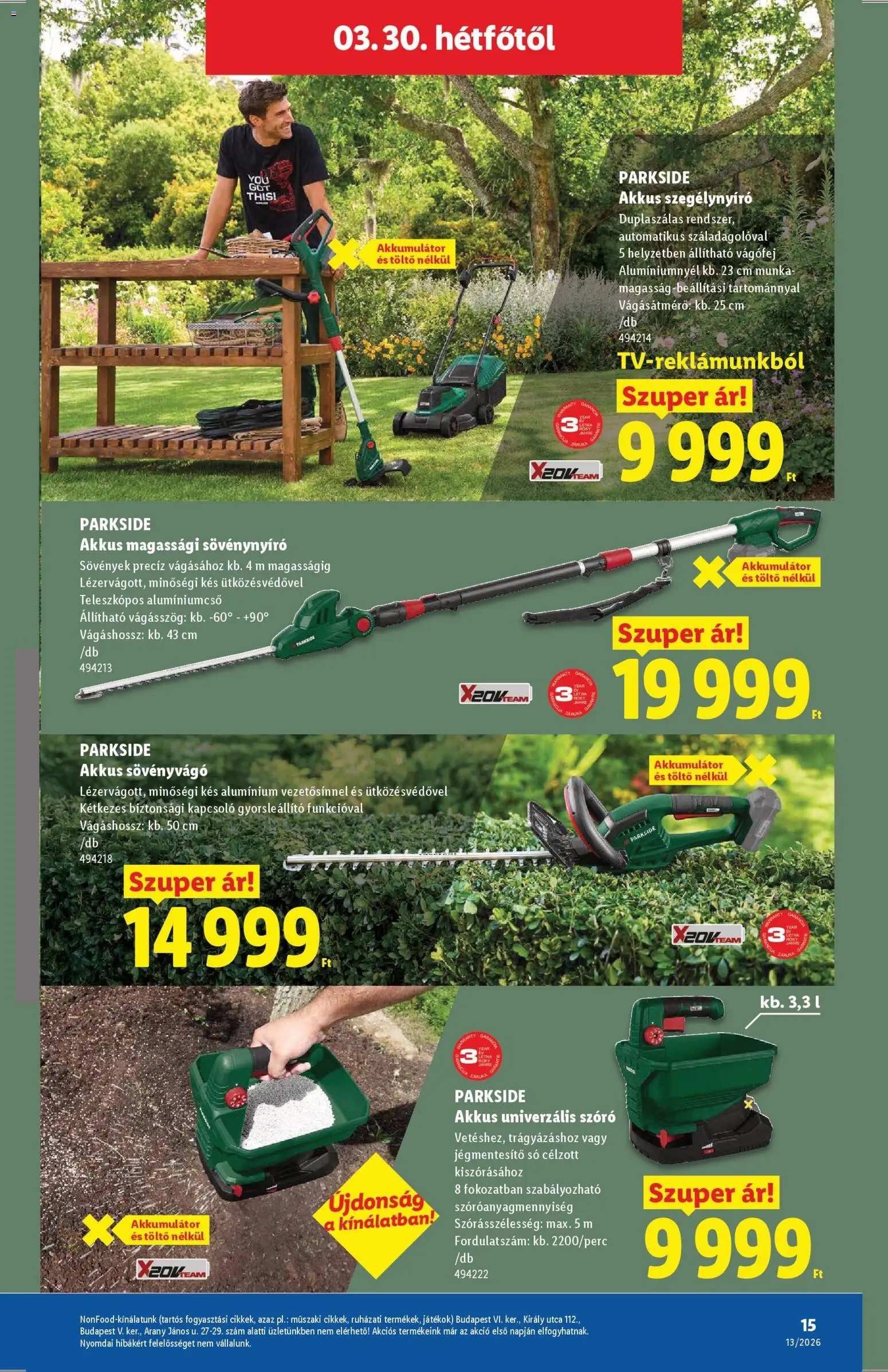 Lidl akciós ujság - amely érvényes a következő dátumtól: 26.03.2026 | Oldal: 15