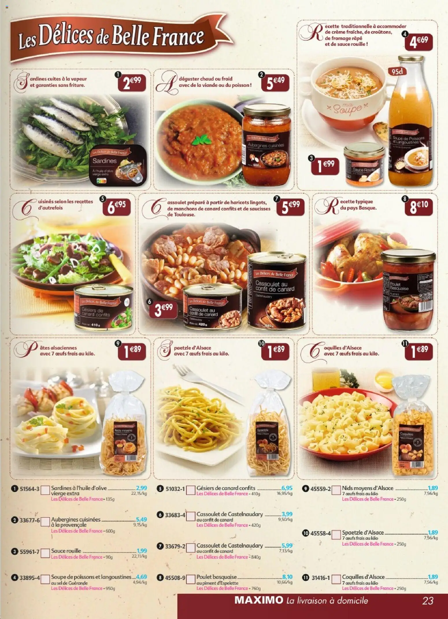 {H1} | Page: 23 | Produits: Sel, Confit de canard, Œufs, Crème