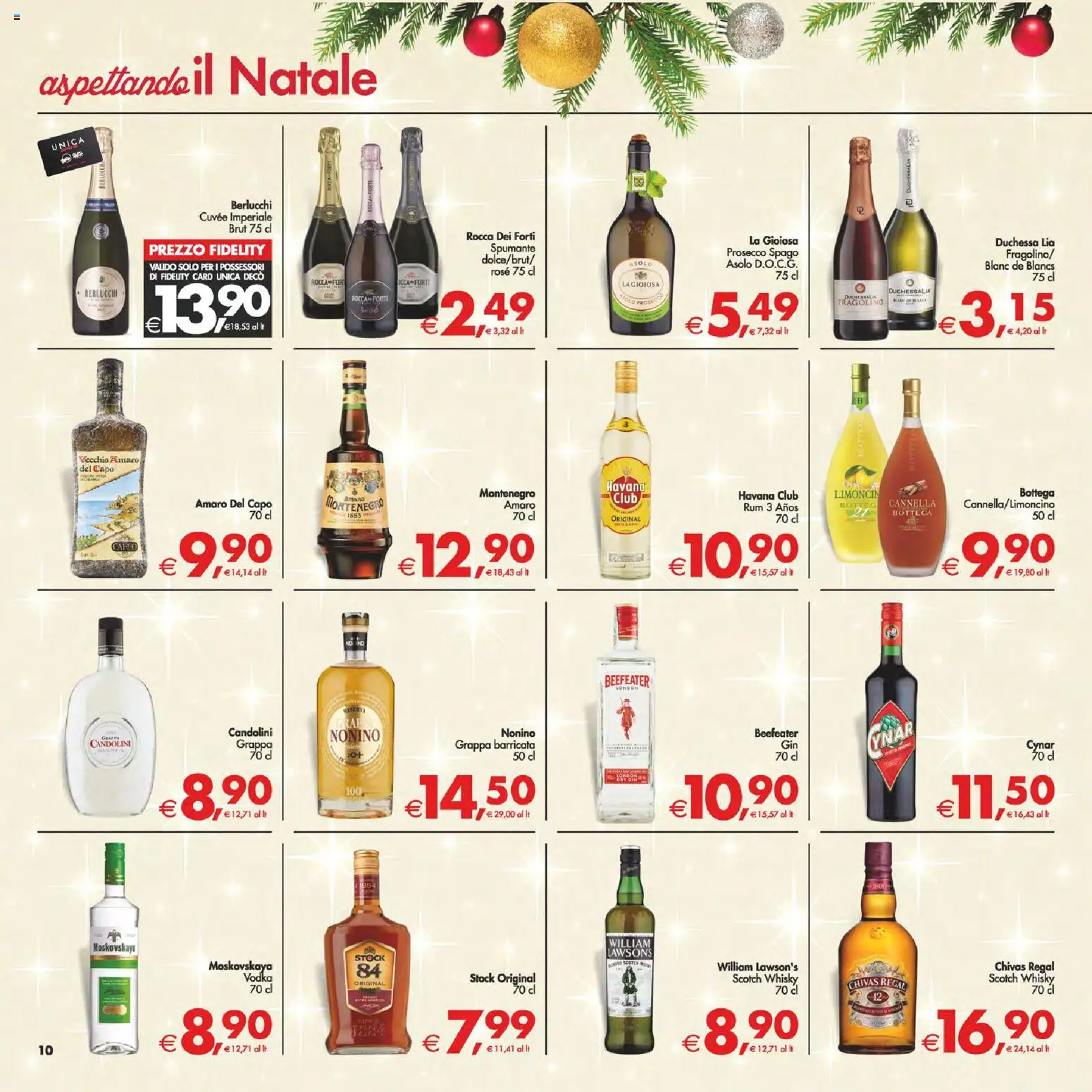 Volantino Decò del 05.12.2025 | Pagina: 10 | Prodotti: Vodka, Whisky, Rum, Amaro