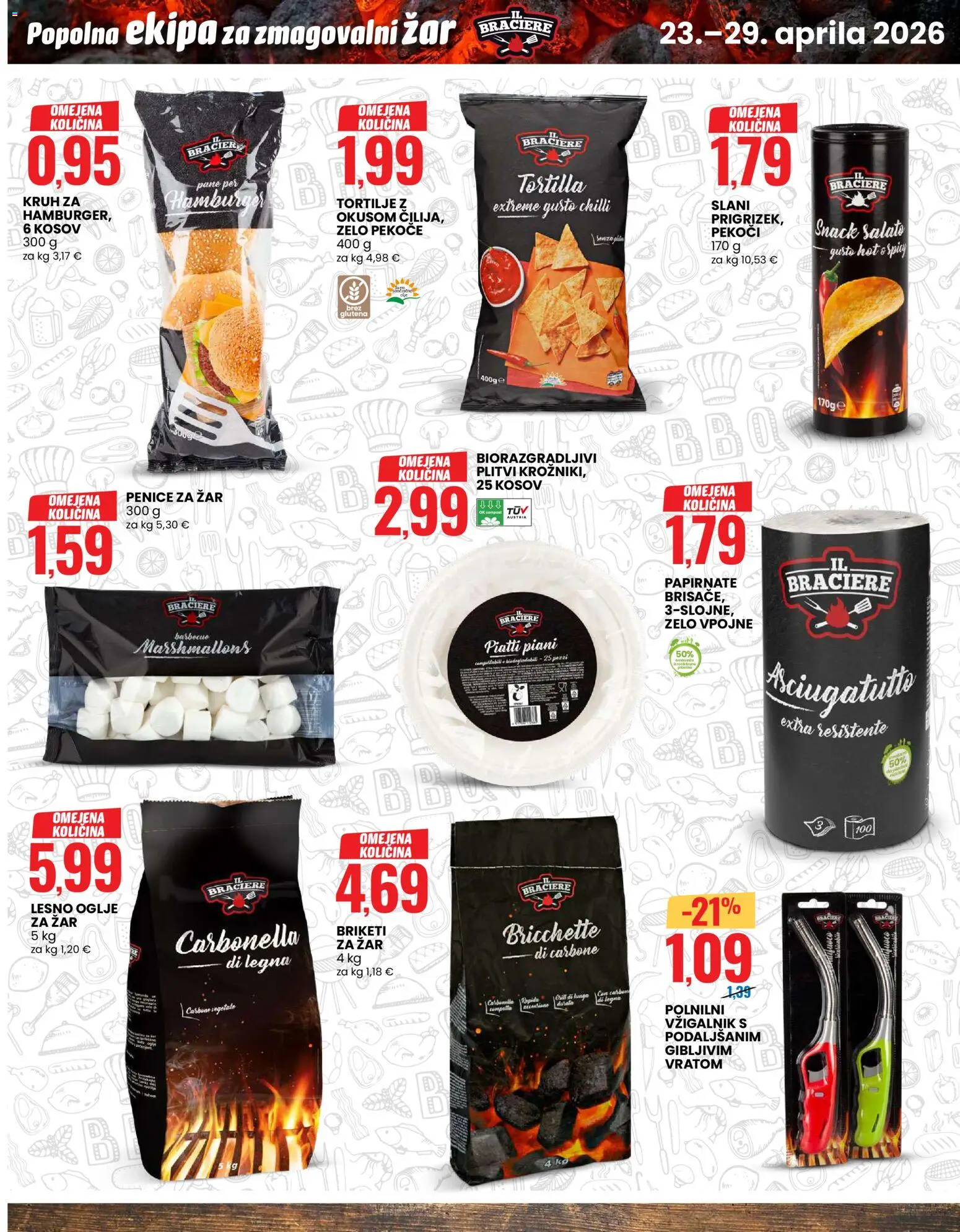 Novi Eurospin katalog ponudbe – veljaven od 23.04.2026 | Stran: 6 | Izdelki: Zar, Tortilje, Kruh