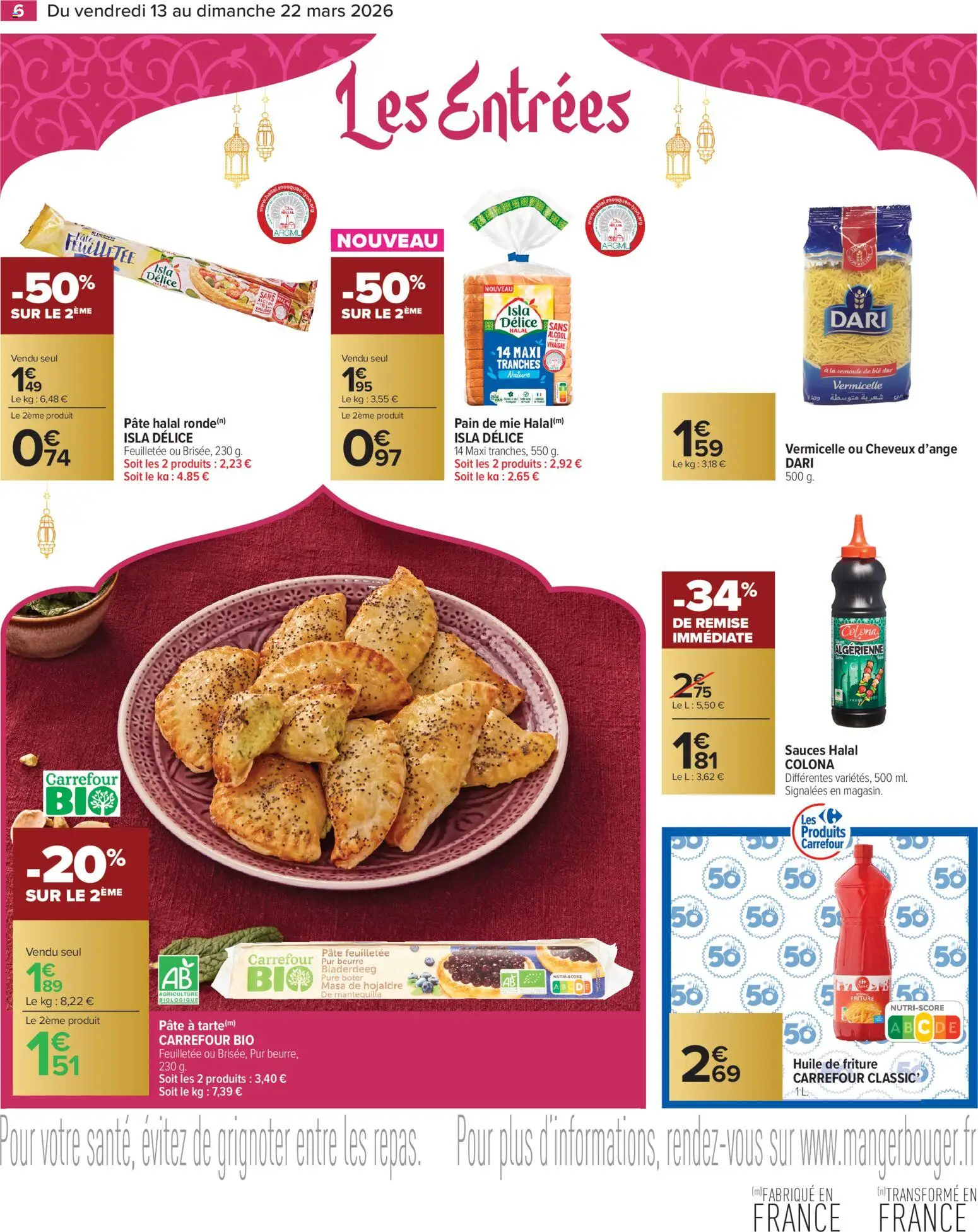 {H1} | Page: 6 | Produits: Alcool, Semoule, Beurre, Pain