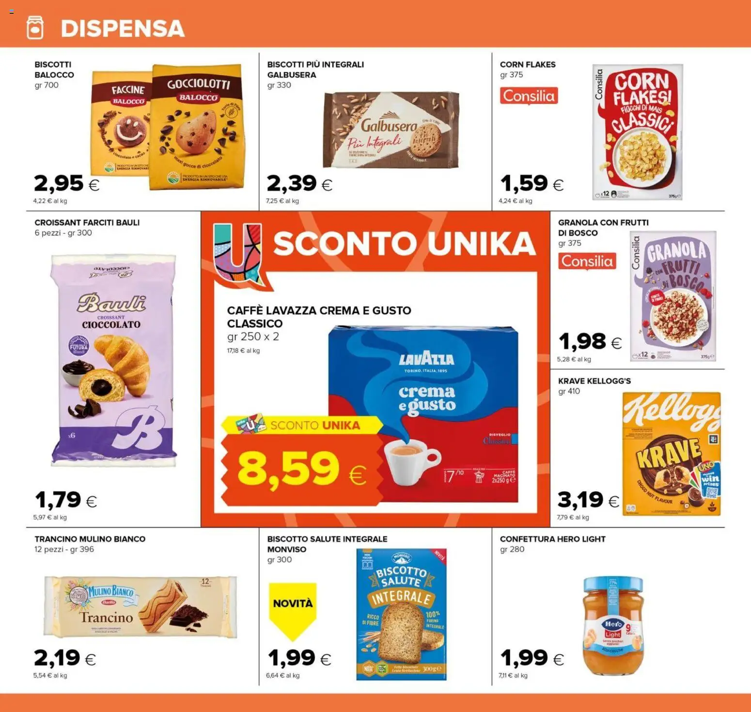 Volantino Tigre del 16.01.2026 | Pagina: 14 | Prodotti: Biscotti, Fiocchi, Mais, Lavazza