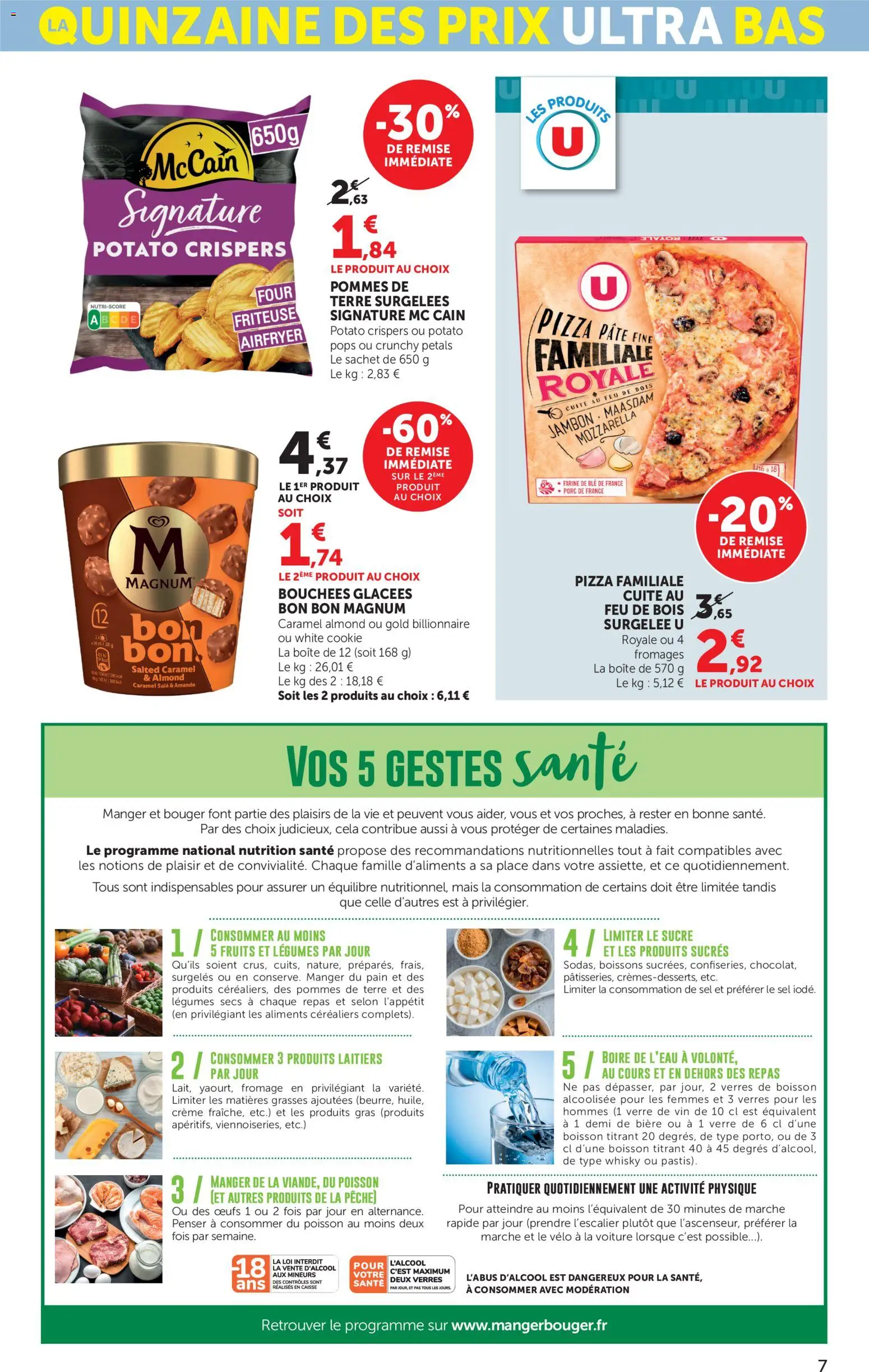 {H1} | Page: 7 | Produits: Mozzarella, Pain, Porc, Crème