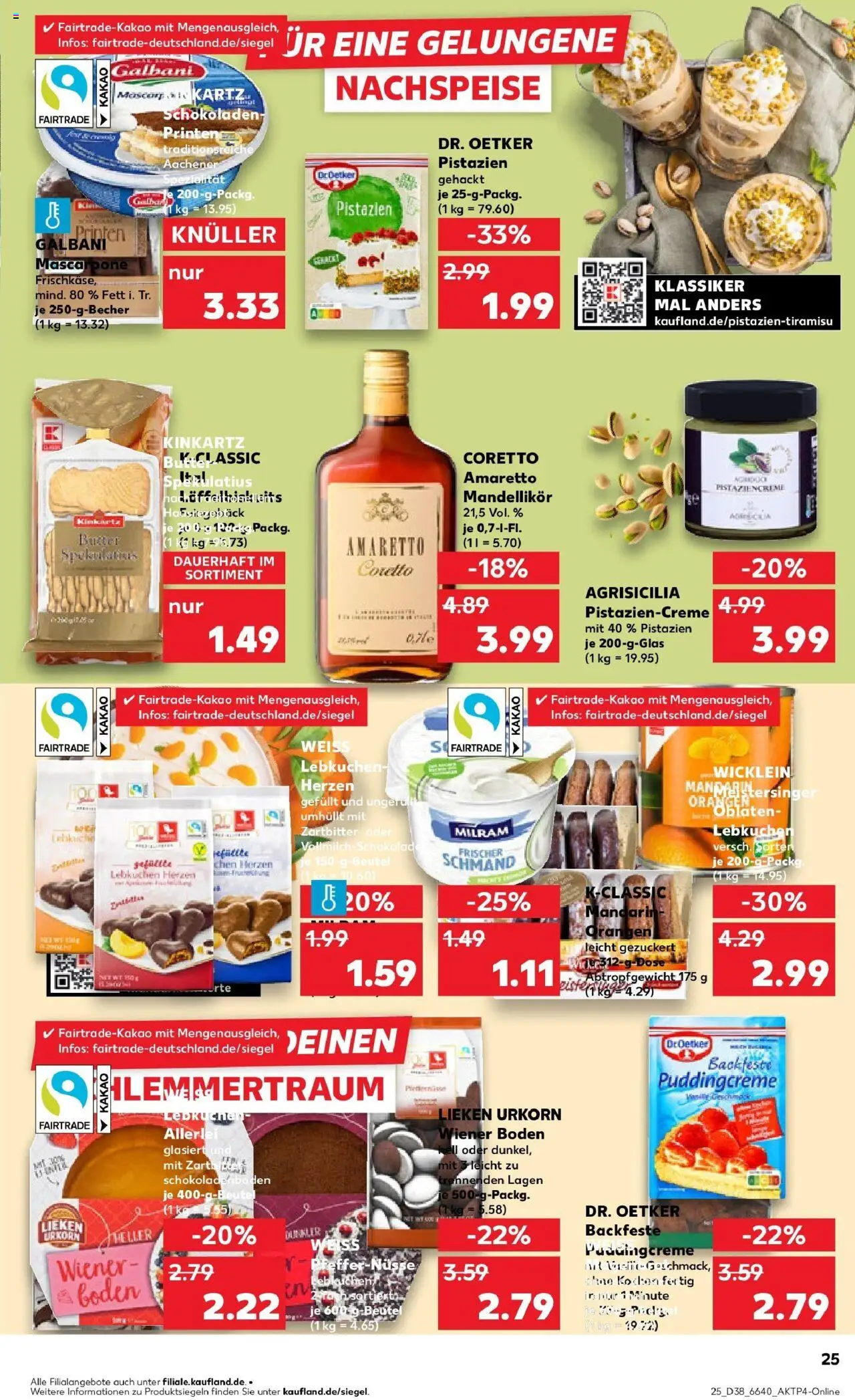 Kaufland prospekt Cham	 – gültig ab 21.09.2025 | Seite: 25 | Produkte: Butter, Orangen, Pudding, Milram