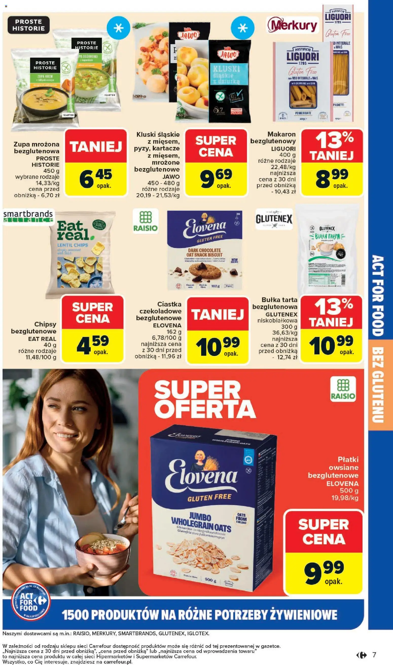 Carrefour Gazetka - Act for food od 03.11.2025 | Strona: 7 | Produkty: Bułka tarta, Kluski śląskie, Makaron, Krem